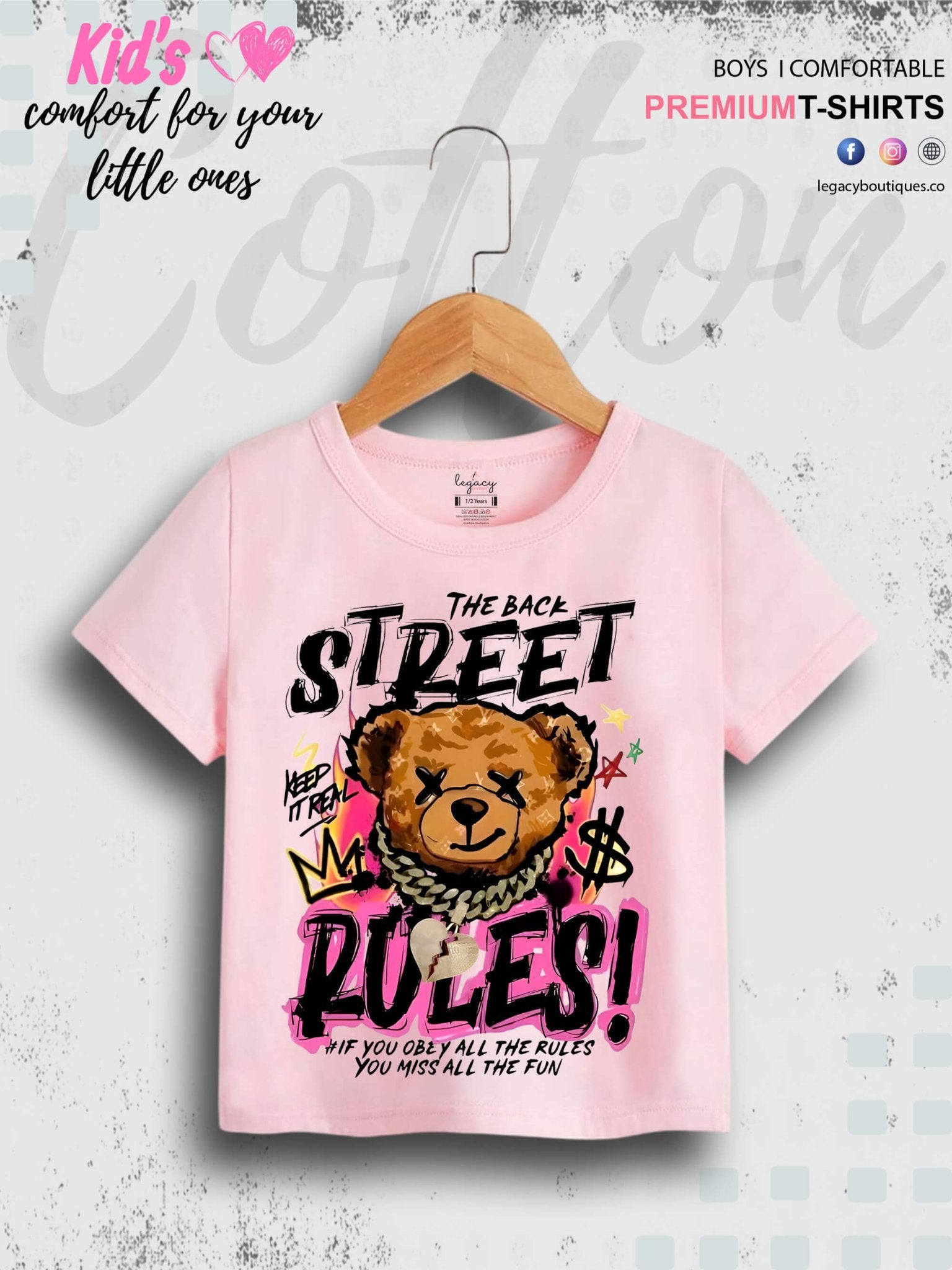 Cool Teddy Bear Printed Casual Baby Boys Summer Time T-Shirt In Lowest Price Only In BD Legacy Boutiques Legacy Boutiques