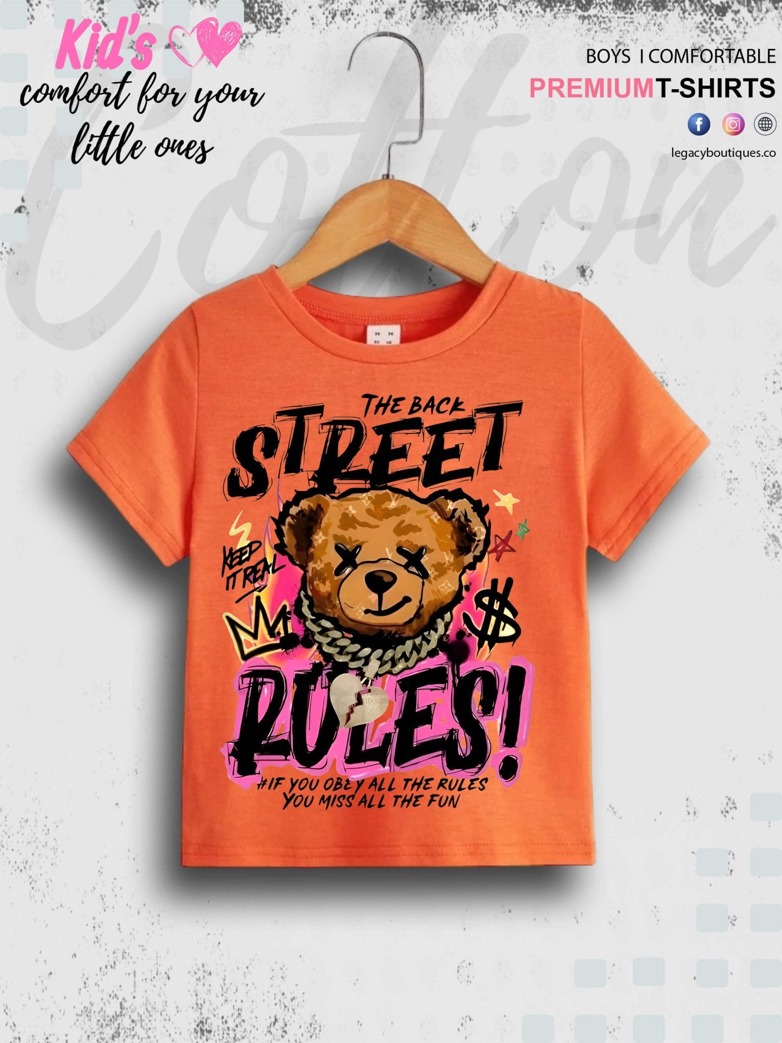 Cool Teddy Bear Printed Casual Baby Boys Summer Time T-Shirt In Lowest Price Only In BD Legacy Boutiques Legacy Boutiques