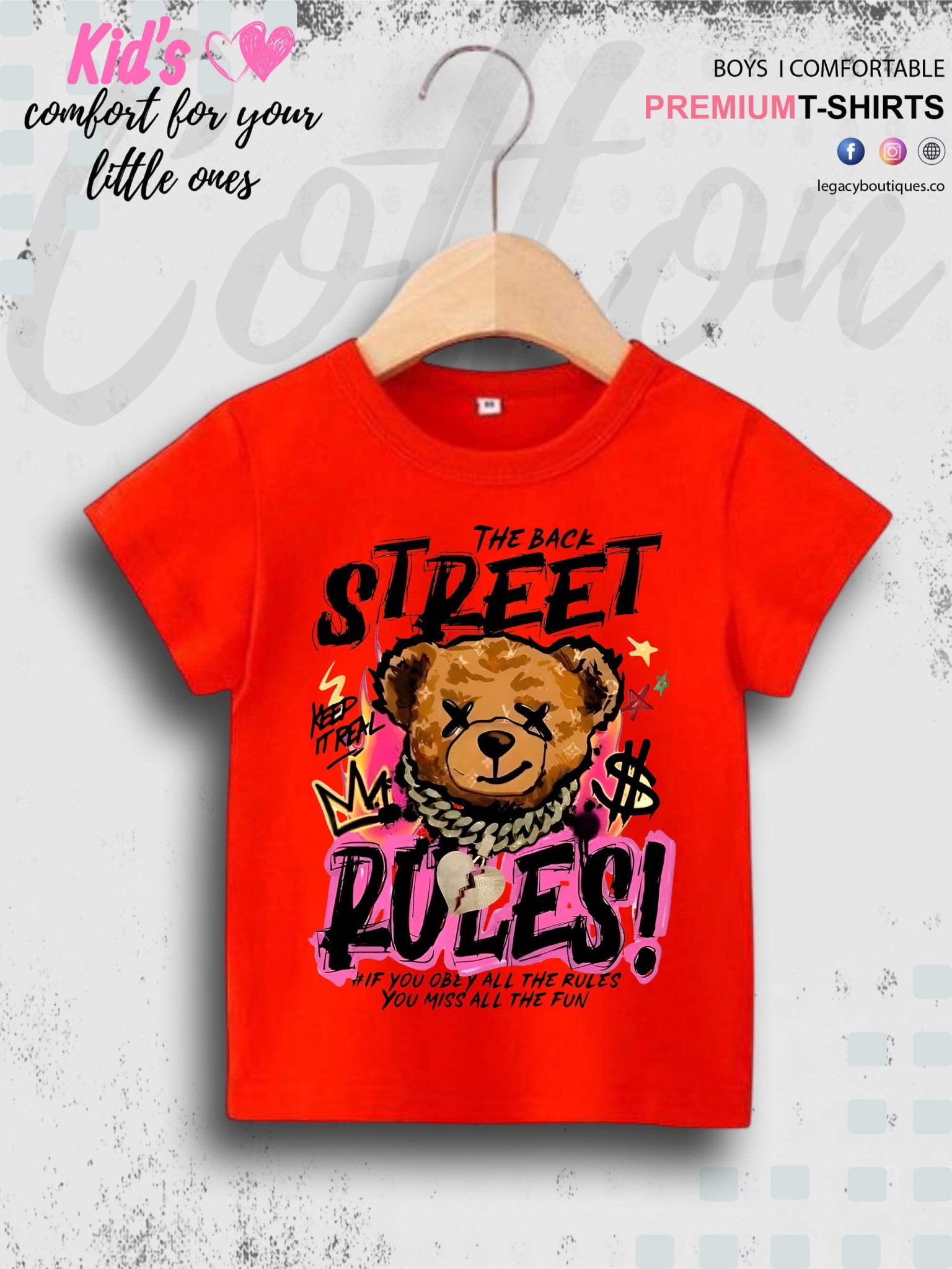 Cool Teddy Bear Printed Casual Baby Boys Summer Time T-Shirt In Lowest Price Only In BD Legacy Boutiques Legacy Boutiques
