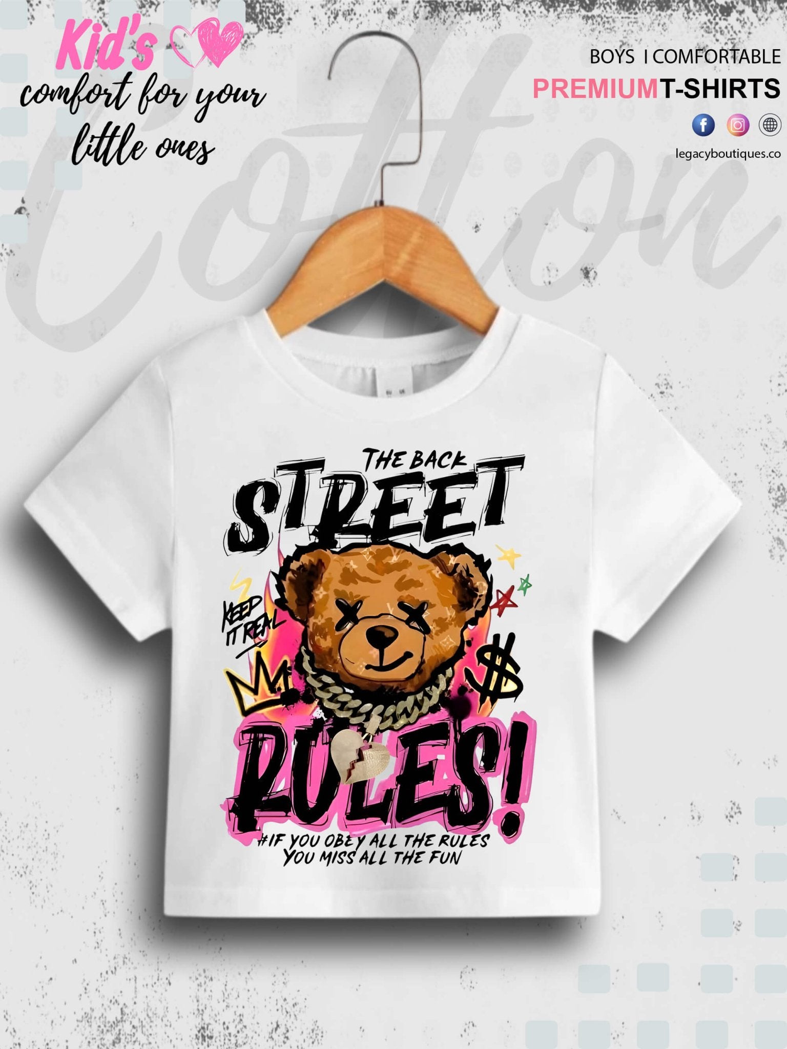 Cool Teddy Bear Printed Casual Baby Boys Summer Time T-Shirt In Lowest Price Only In BD Legacy Boutiques Legacy Boutiques
