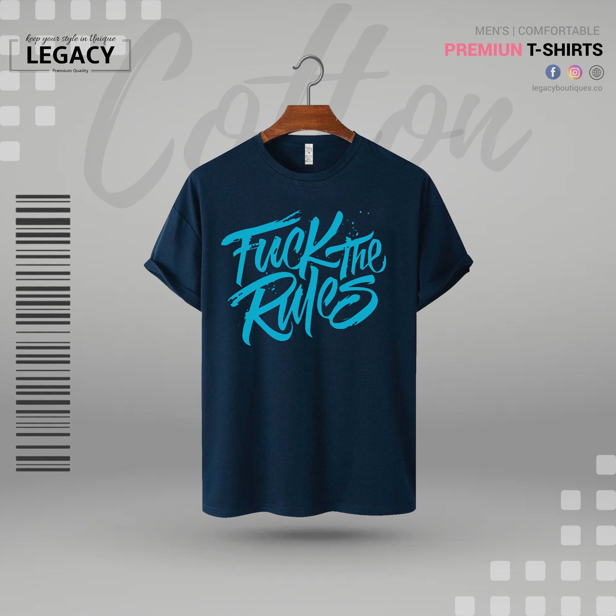 Create new rules Mens Premium Designer Edition T Shirt Legacy Boutiques Legacy Boutiques
