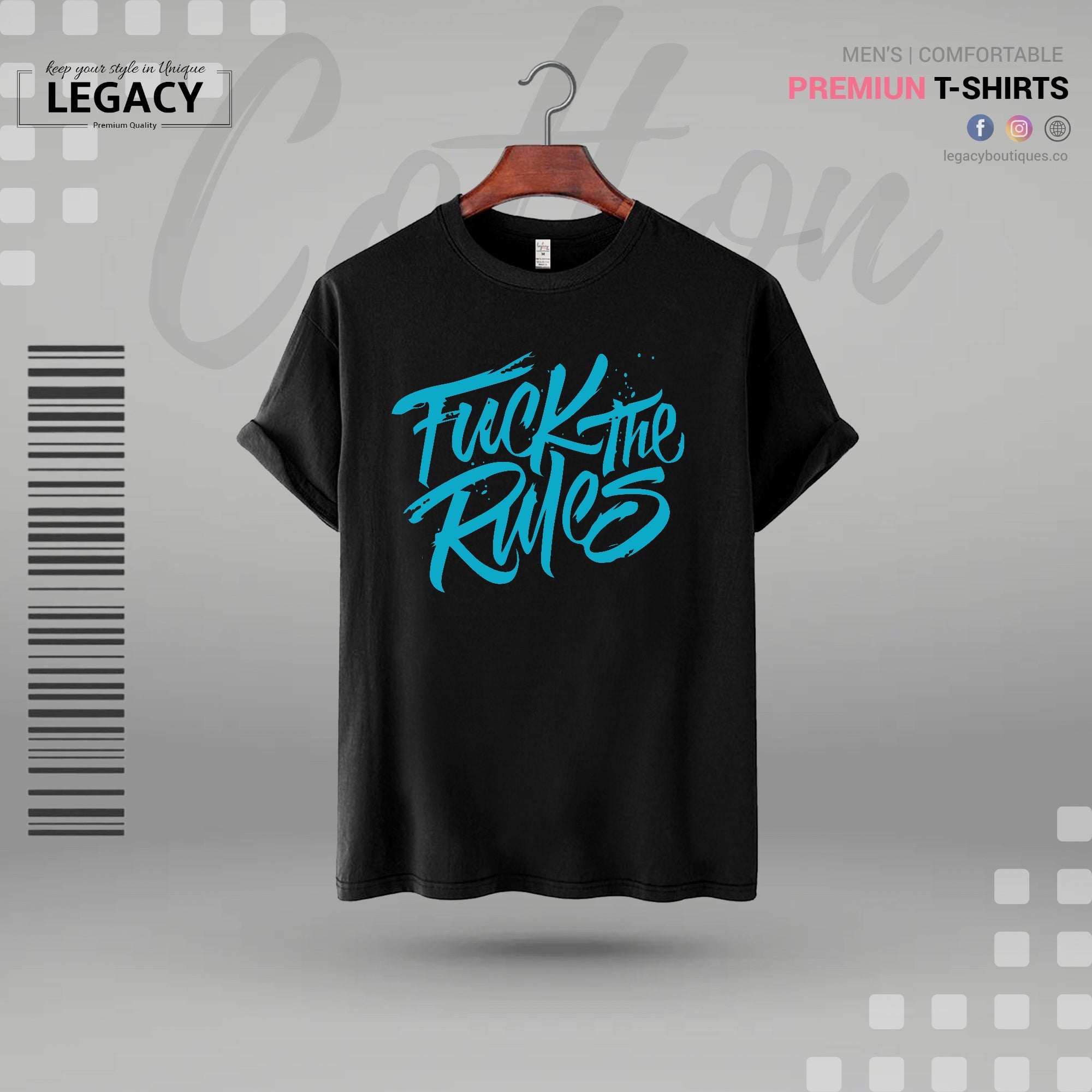 Create new rules Mens Premium Designer Edition T Shirt Legacy Boutiques Legacy Boutiques