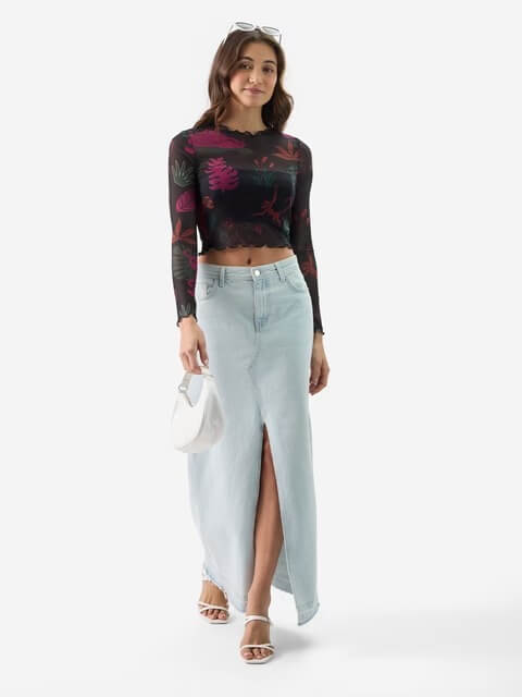 Cropped Mesh Top Official Disney Mowgli & Friends Print Legacy Boutiques Legacy Boutiques