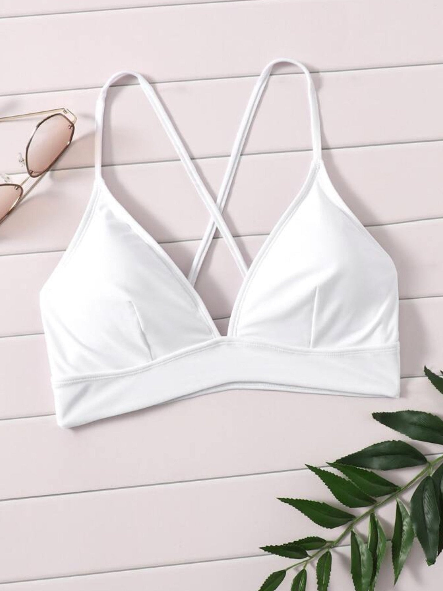 Cross Back Top Removable Padding Legacy Boutiques Legacy Boutiques