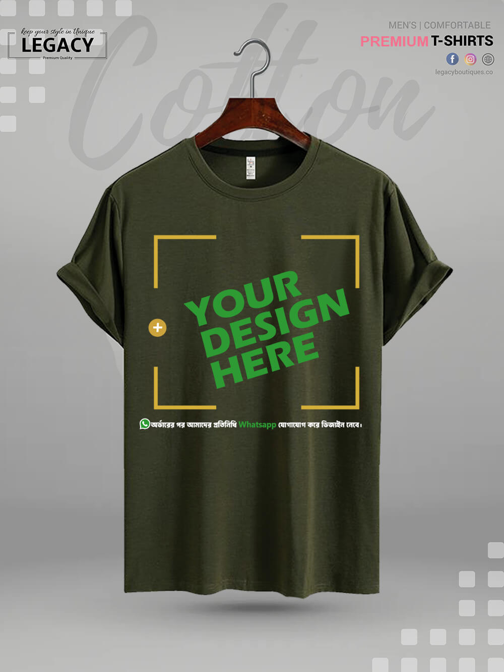 Customise your own Colourful Design cotton t-shirt BD Legacy Boutiques Legacy Boutiques