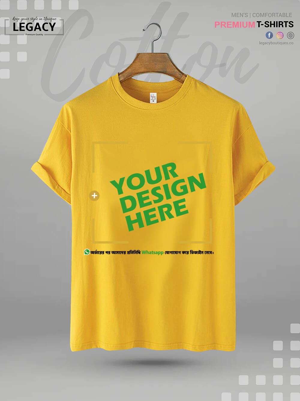 Customise your own Colourful Design cotton t-shirt BD Legacy Boutiques Legacy Boutiques