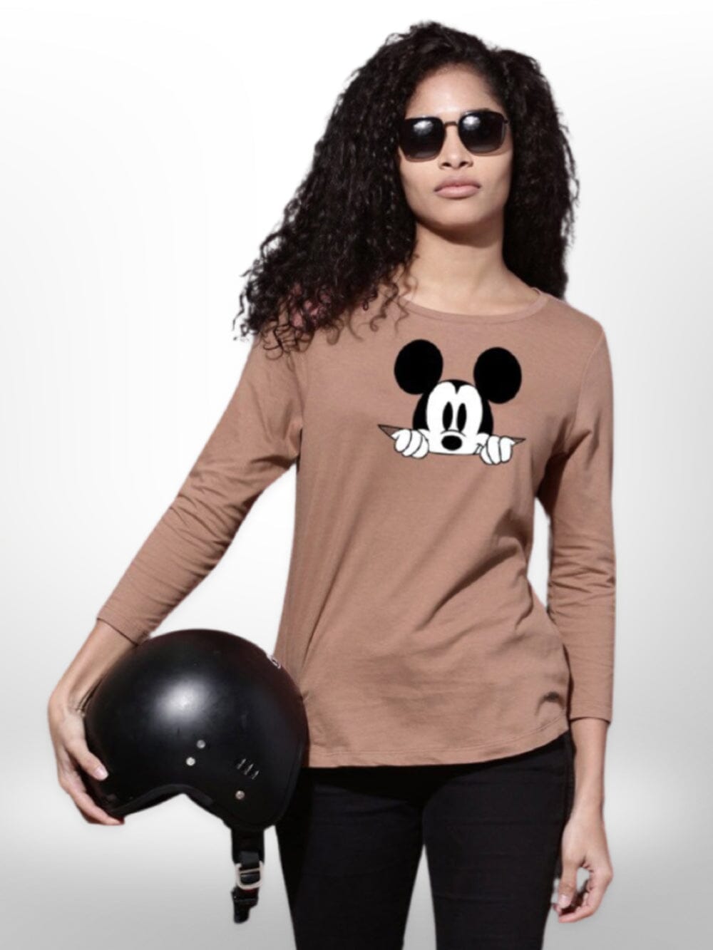 Cut Mickey Stylish Ladies 4 Quarter Sleeve Printed T-shirt Legacy Boutiques Legacy Boutiques