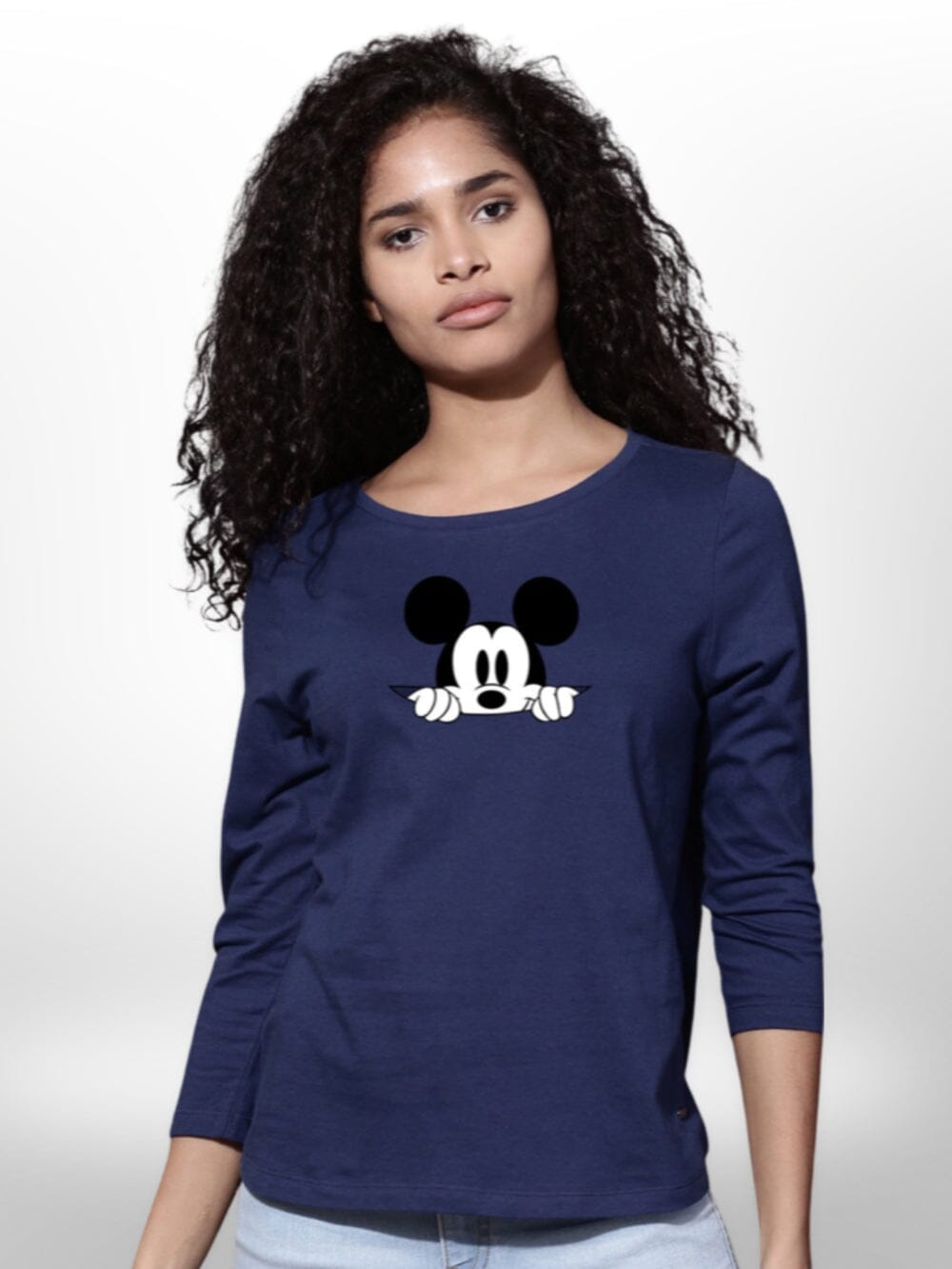 Cut Mickey Stylish Ladies 4 Quarter Sleeve Printed T-shirt Legacy Boutiques Legacy Boutiques