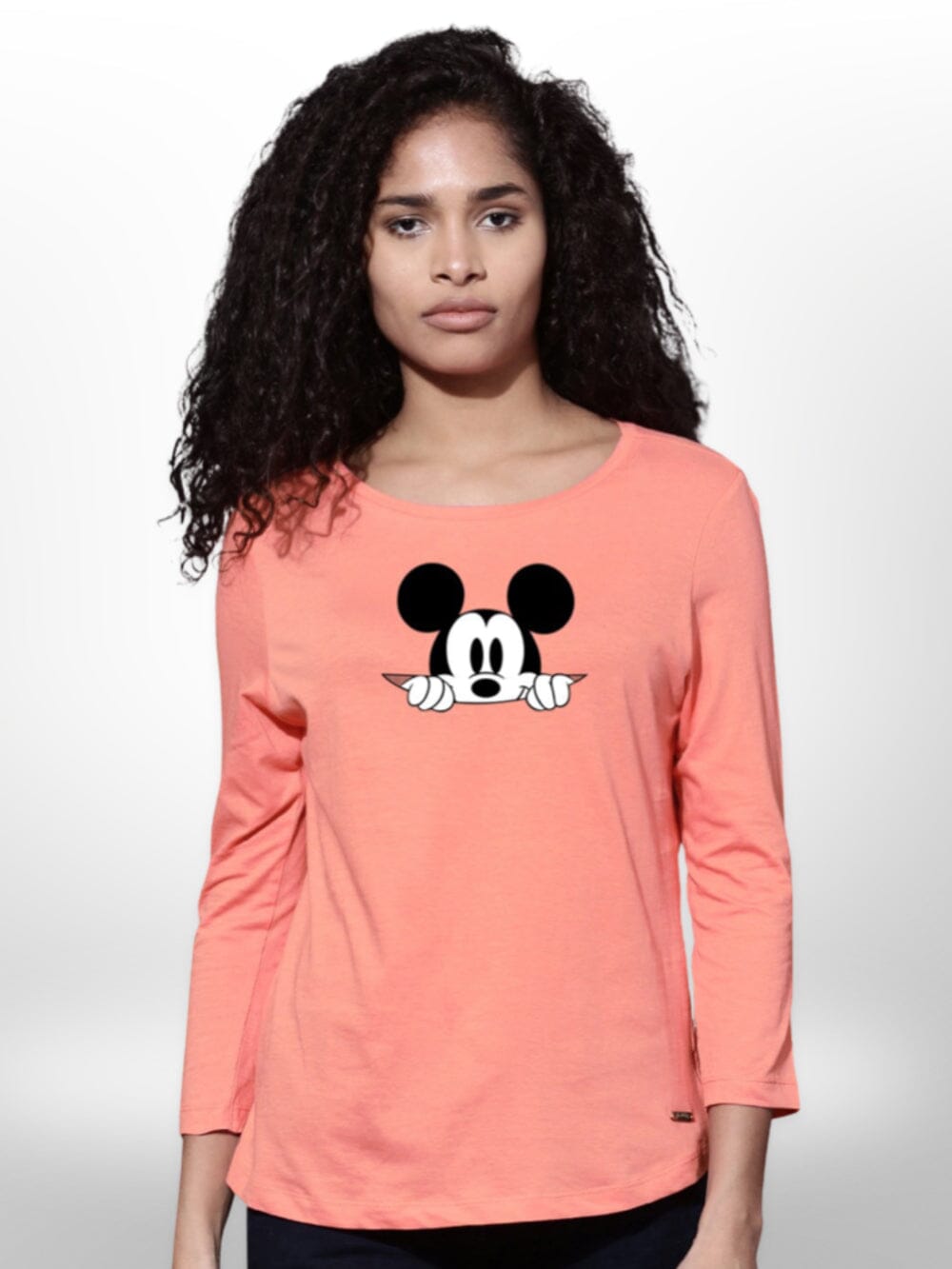 Cut Mickey Stylish Ladies 4 Quarter Sleeve Printed T-shirt Legacy Boutiques Legacy Boutiques