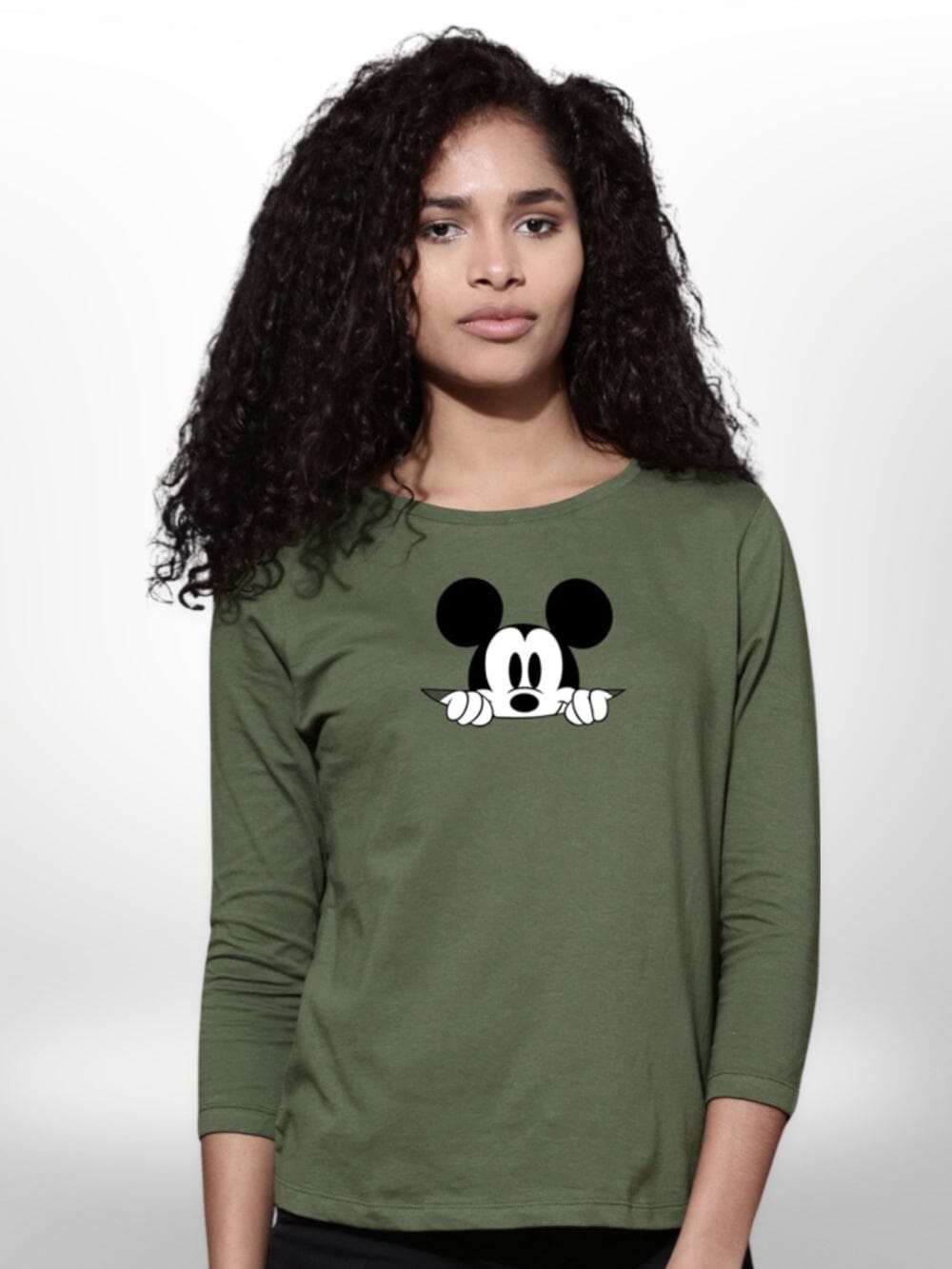 Cut Mickey Stylish Ladies 4 Quarter Sleeve Printed T-shirt Legacy Boutiques Legacy Boutiques