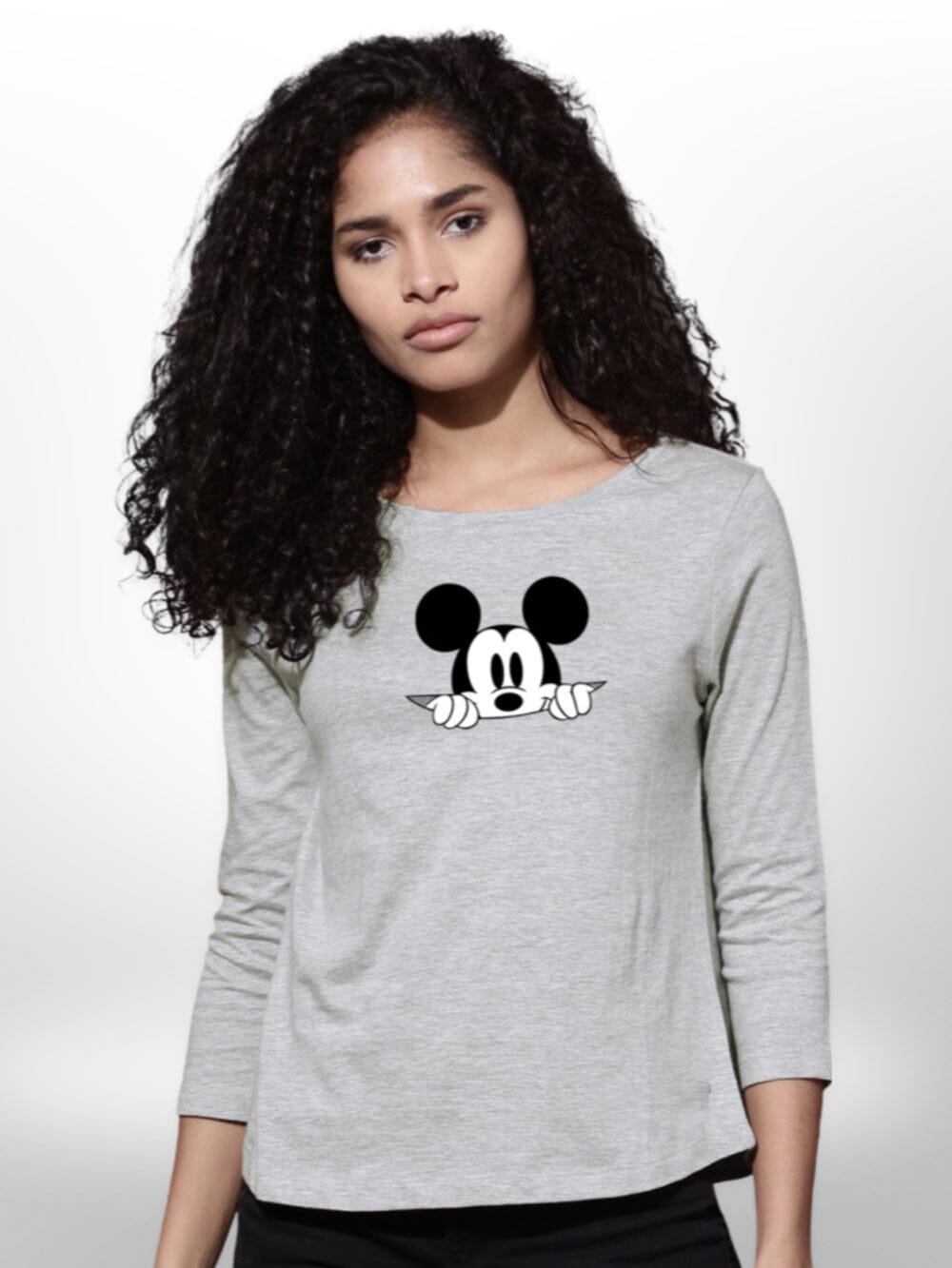 Cut Mickey Stylish Ladies 4 Quarter Sleeve Printed T-shirt Legacy Boutiques Legacy Boutiques