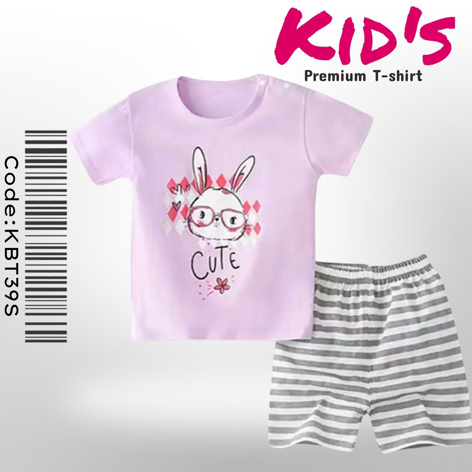 Cute Bunny Print Baby T-shirt Set Legacy Boutiques Legacy Boutiques