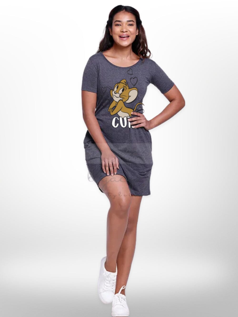 Cute Jerry Printed Girls Long T-shirt For Women&