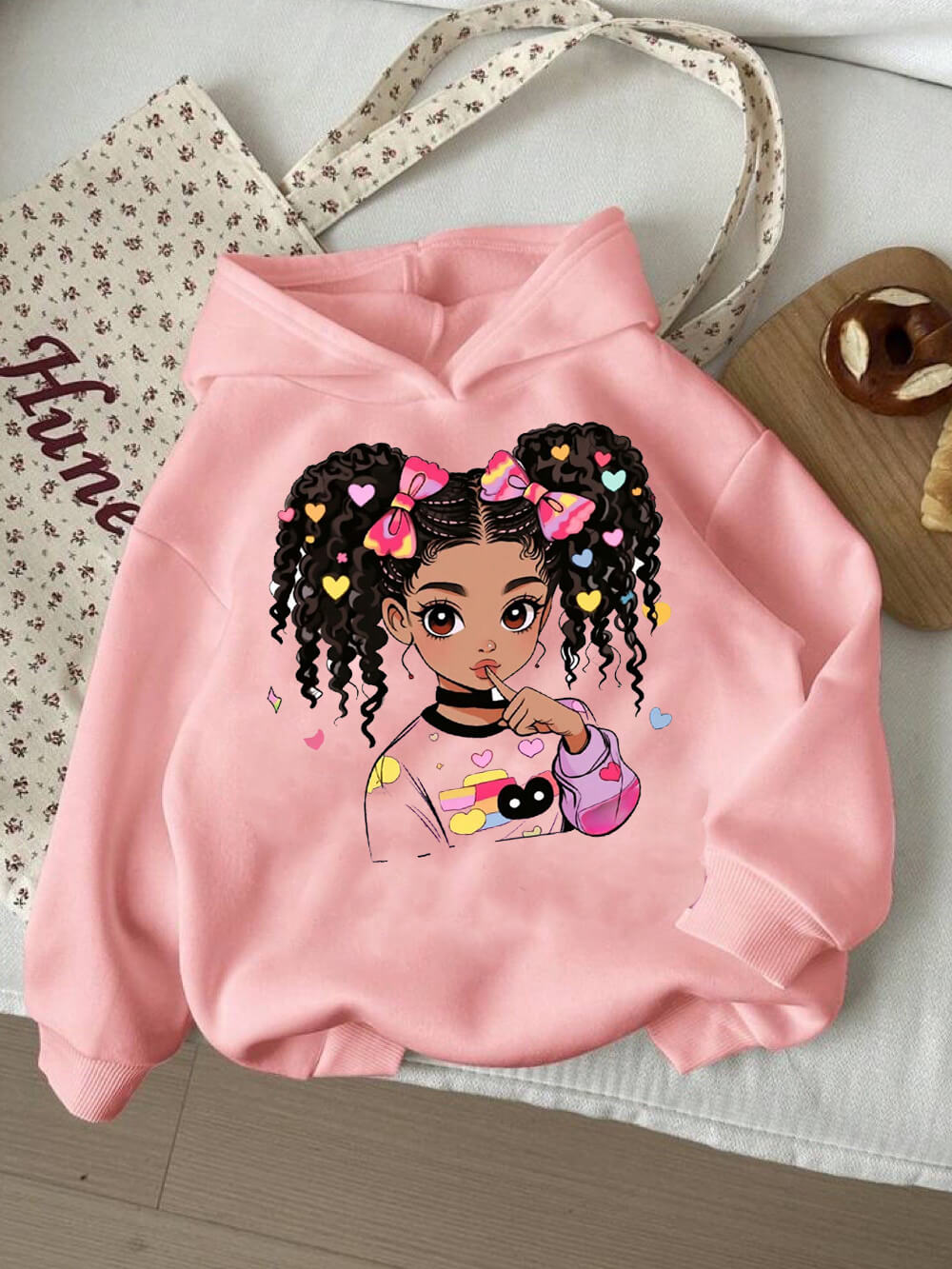 Cute Ponytail Girl Printed Baby Girls Hoodie Legacy Boutiques Dhaka Legacy Boutiques Legacy Boutiques