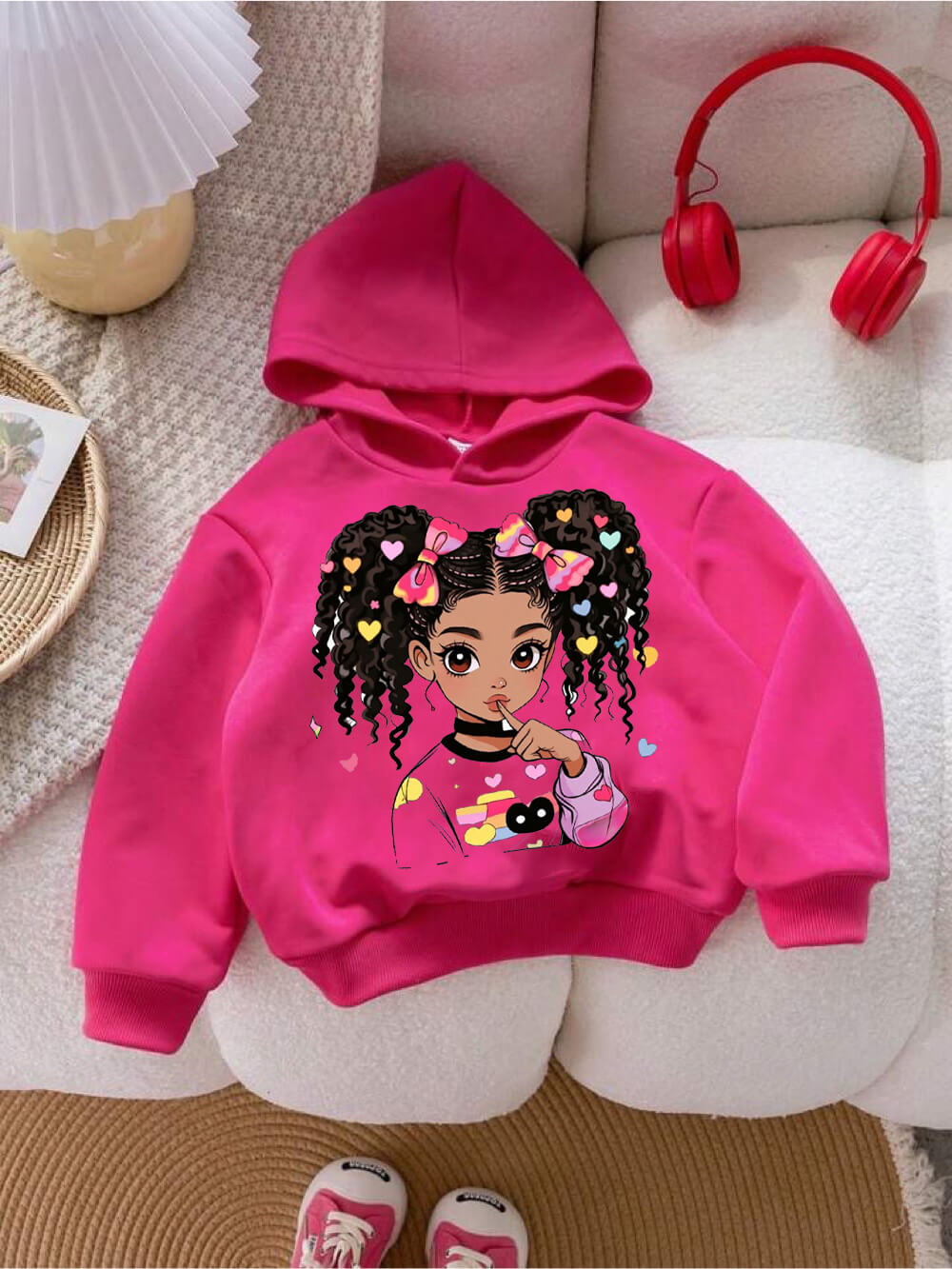 Cute Ponytail Girl Printed Baby Girls Hoodie Legacy Boutiques Dhaka Legacy Boutiques Legacy Boutiques