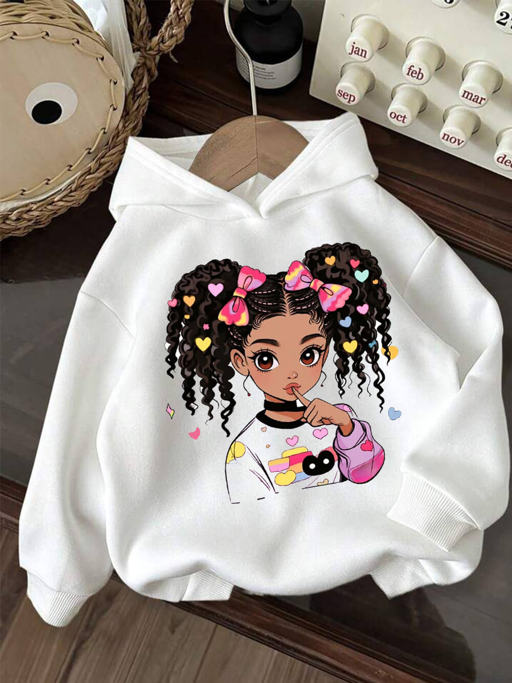 Cute Ponytail Girl Printed Baby Girls Hoodie Legacy Boutiques Dhaka Legacy Boutiques Legacy Boutiques