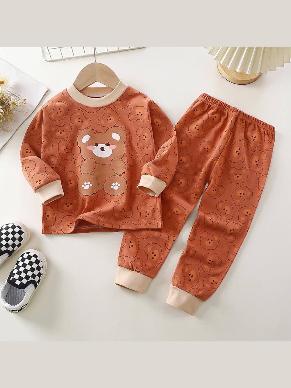 Cute Teddy Bear Printed Casual Tracksuit And Trousers Two - Piece Sets Legacy Boutiques Legacy Boutiques