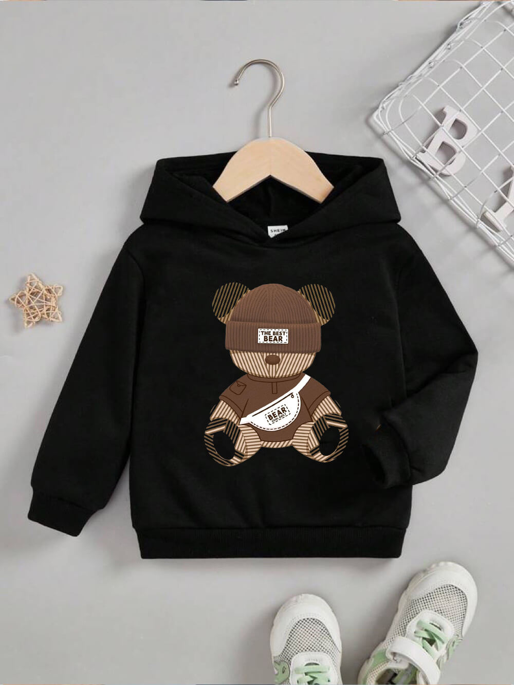 Cute Teddy Bear Printed Cotton Casual Hoodie Legacy Boutiques Dhaka Legacy Boutiques Legacy Boutiques