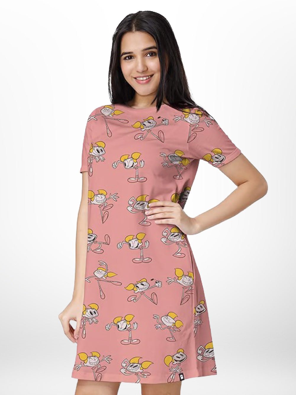 Dee Dee Dexter’s Laboratory Cartoons" Printed Long T-Shirt For Women&