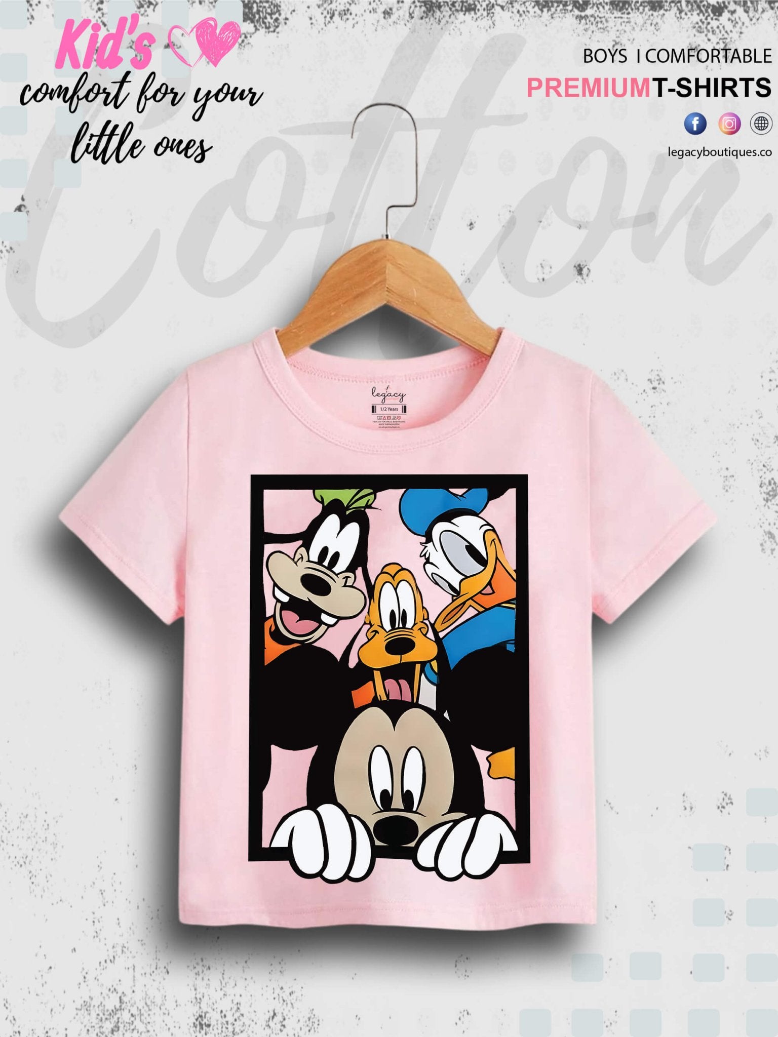 Disney Mickeys Team Printed 1 To 11 Year Baby Boys Summer Time T-Shirt In Lowest Price Only In BD Legacy Boutiques Legacy Boutiques