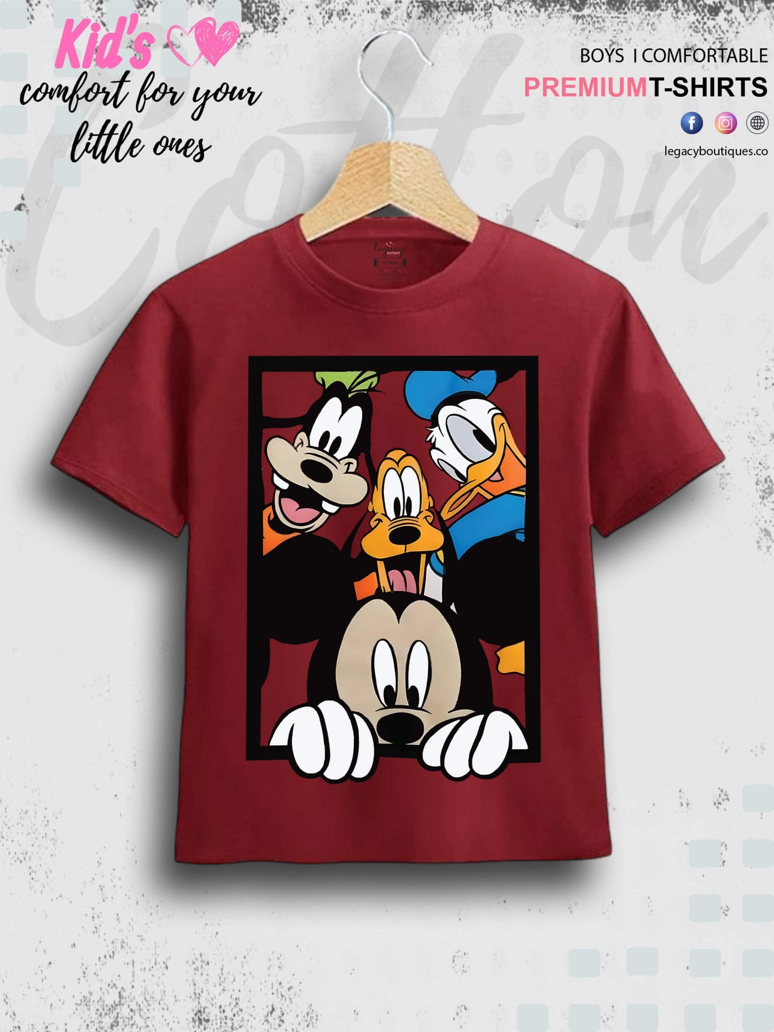 Disney Mickeys Team Printed 1 To 11 Year Baby Boys Summer Time T-Shirt In Lowest Price Only In BD Legacy Boutiques Legacy Boutiques