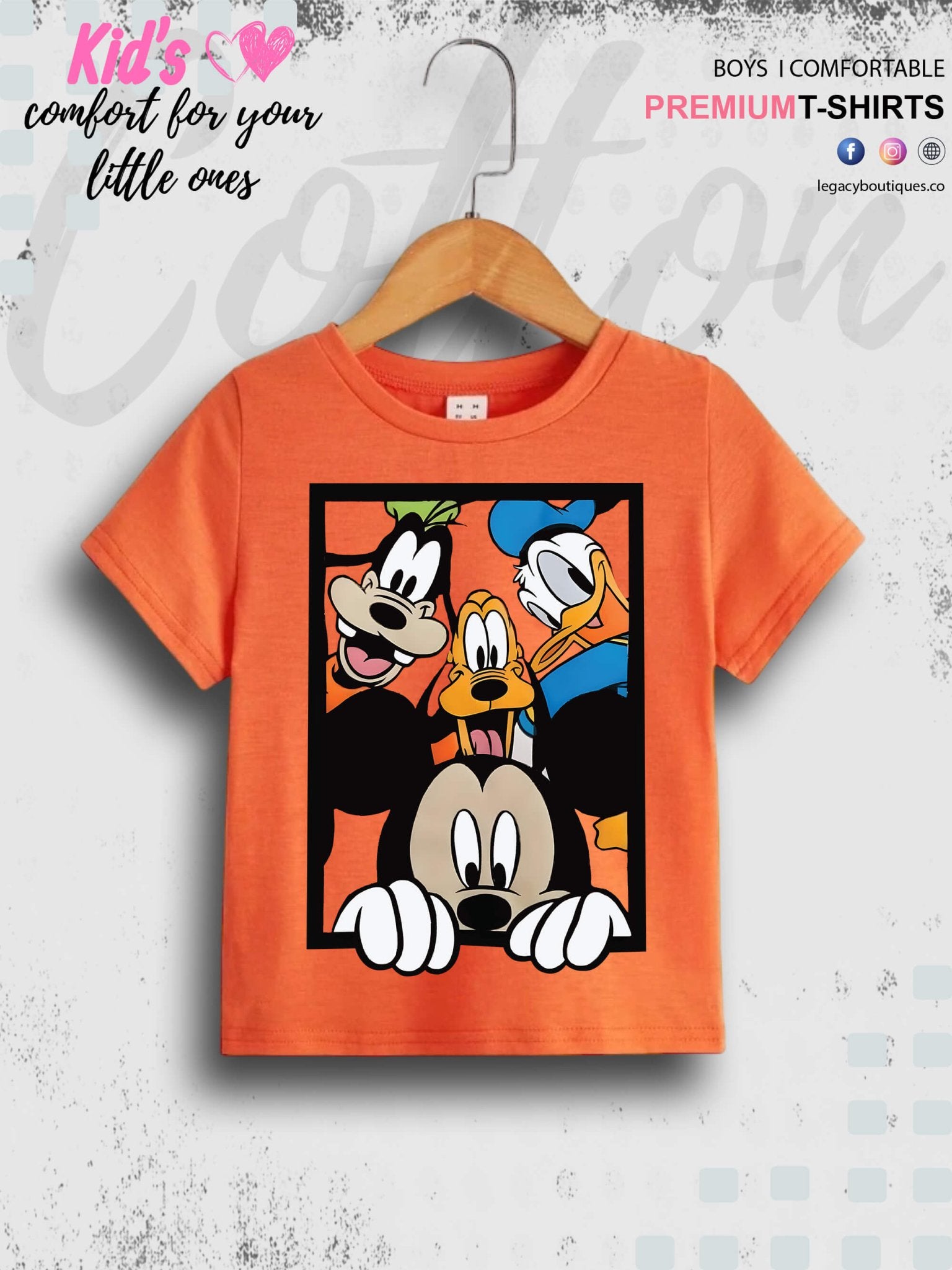 Disney Mickeys Team Printed 1 To 11 Year Baby Boys Summer Time T-Shirt In Lowest Price Only In BD Legacy Boutiques Legacy Boutiques