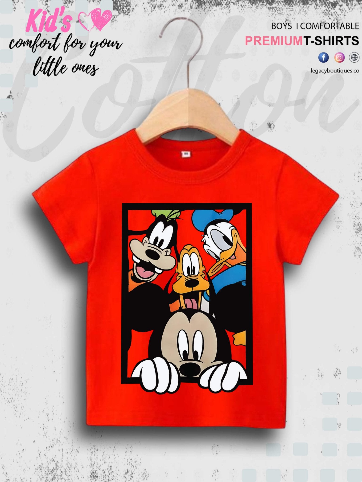 Disney Mickeys Team Printed 1 To 11 Year Baby Boys Summer Time T-Shirt In Lowest Price Only In BD Legacy Boutiques Legacy Boutiques