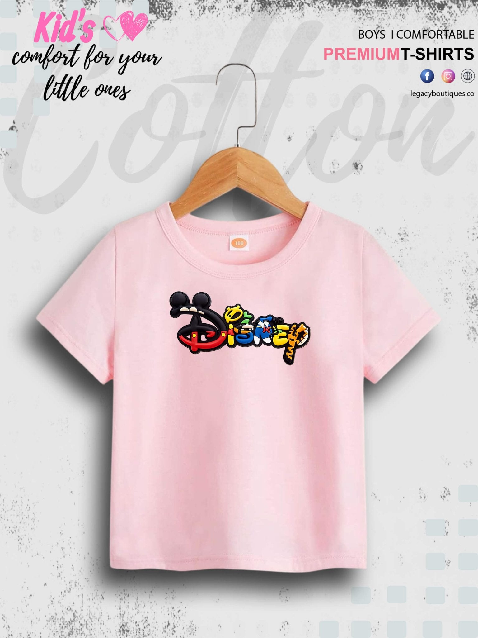 Disney Printed 1 To 11 Year Kids Girls Summer Time T-Shirt In Lowest Price Only In BD Legacy Boutiques Legacy Boutiques
