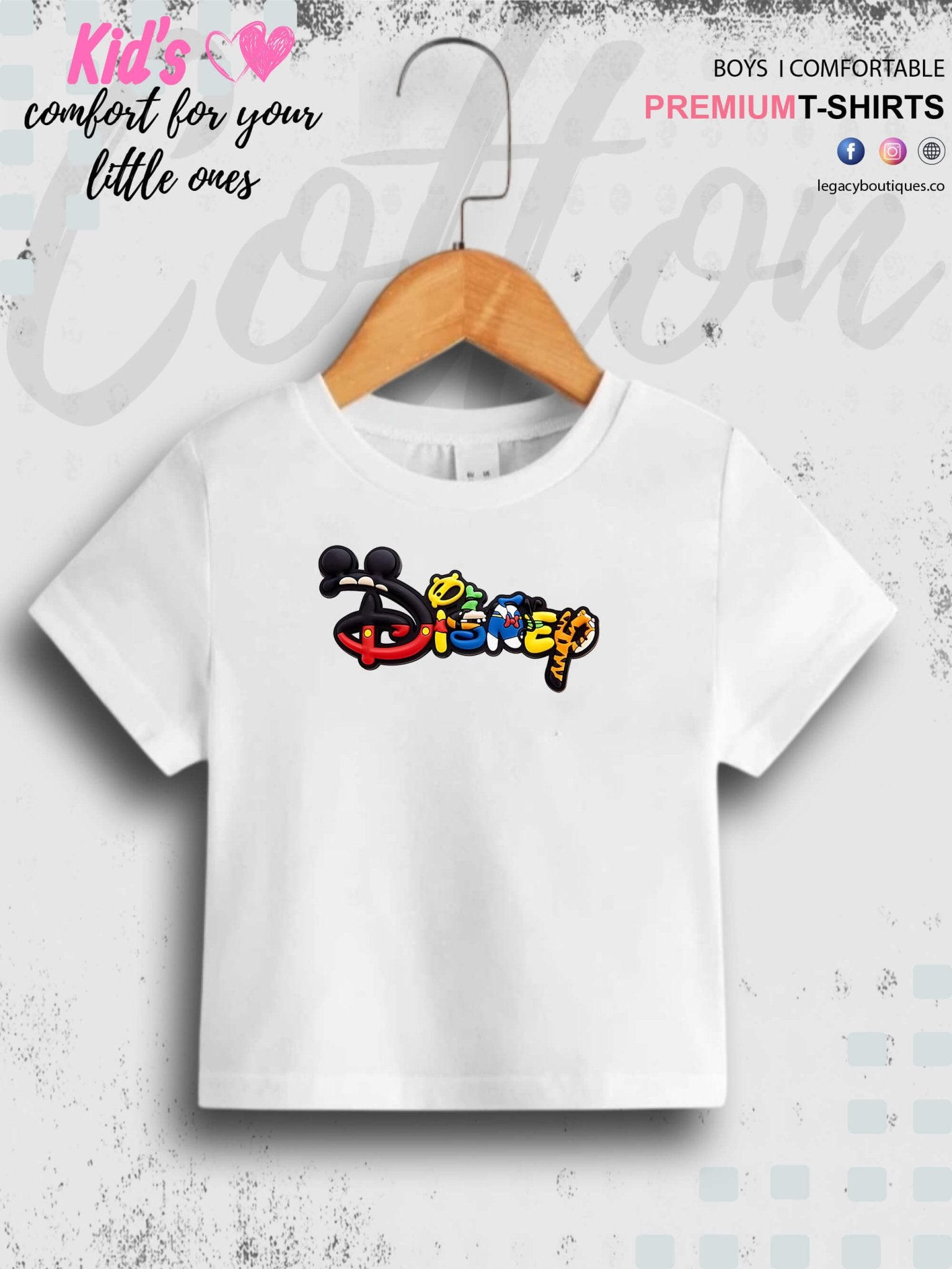 Disney Printed 1 To 11 Year Kids Girls Summer Time T-Shirt In Lowest Price Only In BD Legacy Boutiques Legacy Boutiques