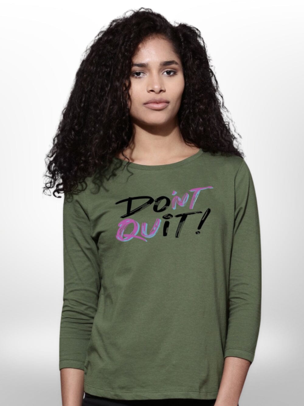 Dont Quit Printed Ladies 4 Quarter Sleeve T-shirt Legacy Boutiques Legacy Boutiques