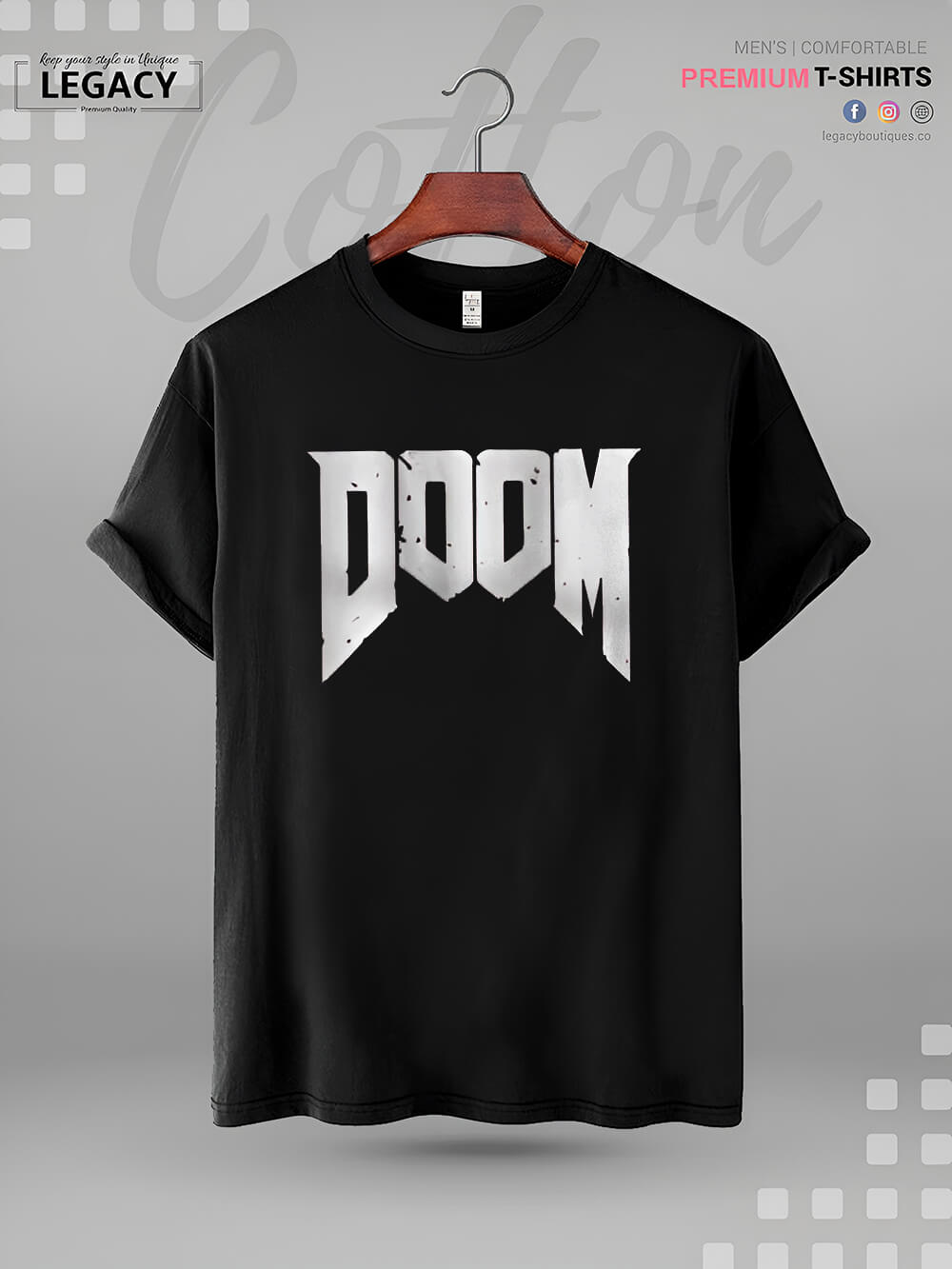 Doomguy Doom Character Name Printed Men&