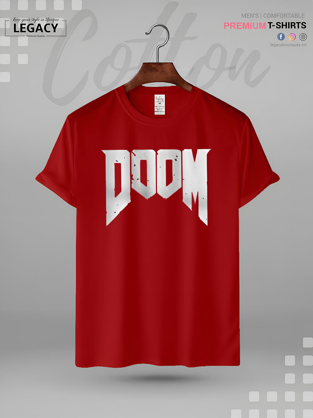 Doomguy Doom Character Name Printed Men&
