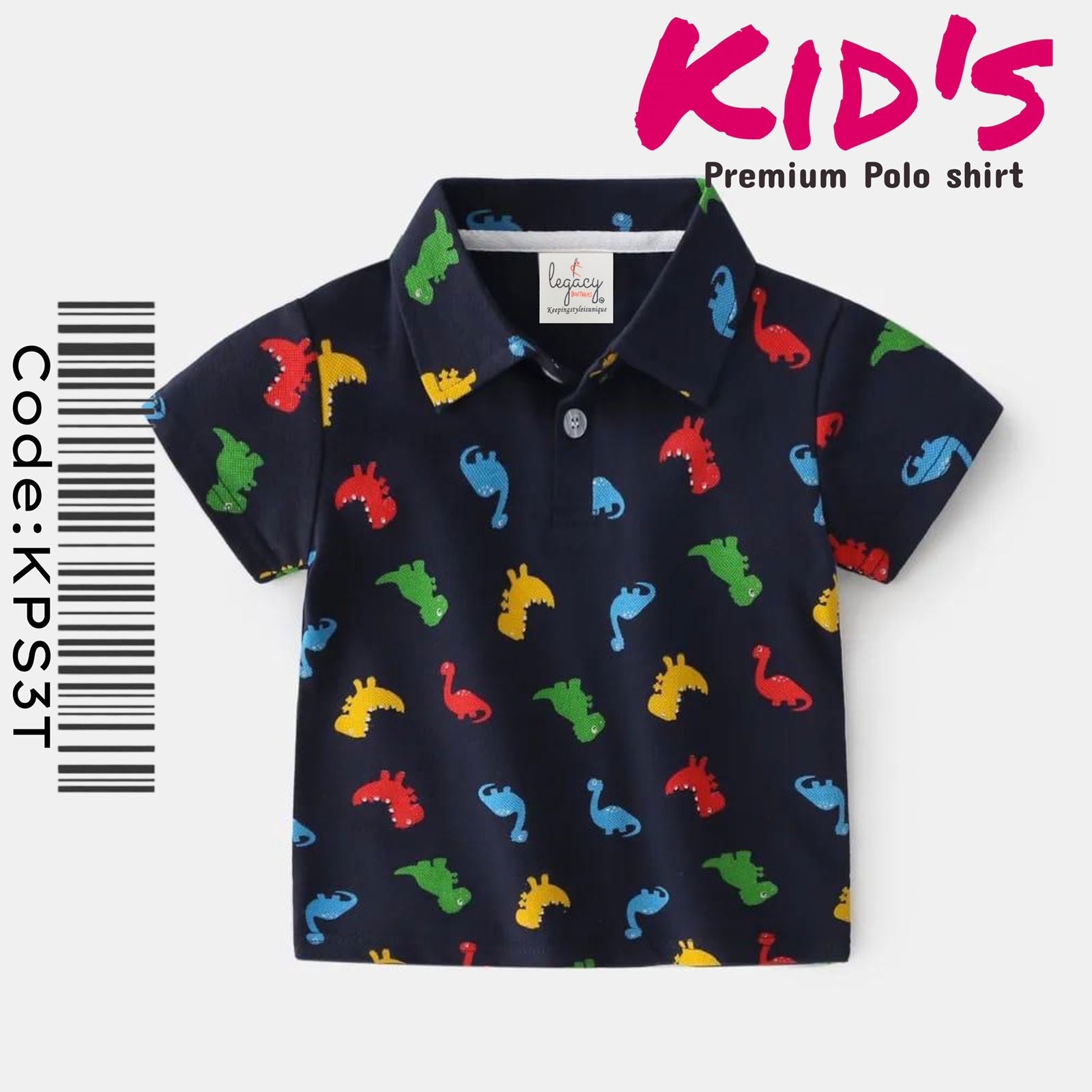 Dragon Print Baby & Kids Super Comfortable Polo shirt Legacy Boutiques Legacy Boutiques