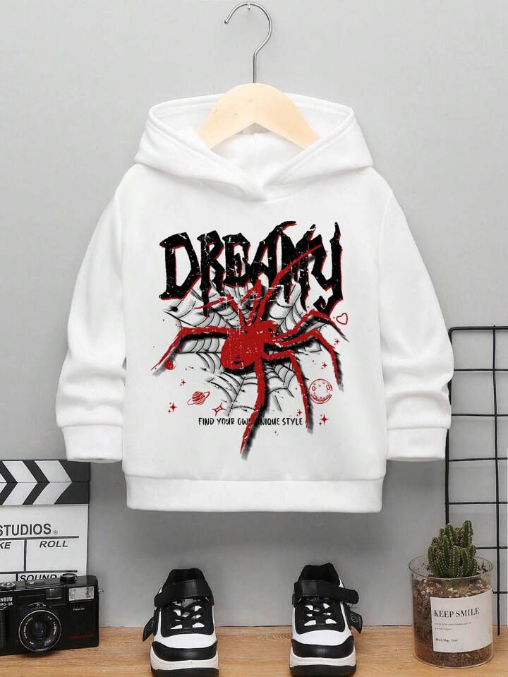 Dreamy Spider Printed Boys and Girls Babys Cotton Hoodie Legacy Boutiques Legacy Boutiques