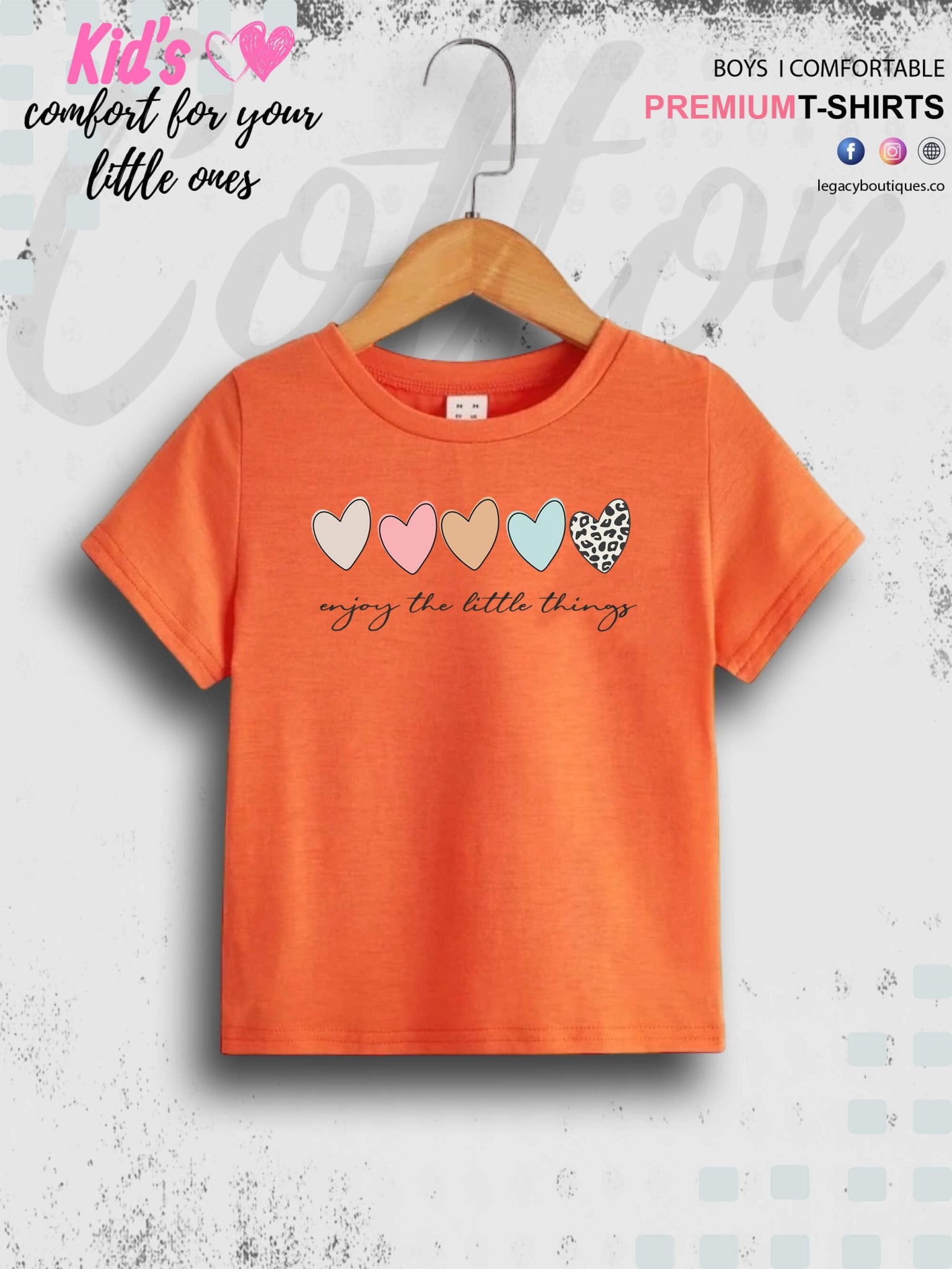 Enjoy The Little Things Kids Girls T-Shirt In Best Price High Quality Only In BD Legacy Boutiques Legacy Boutiques