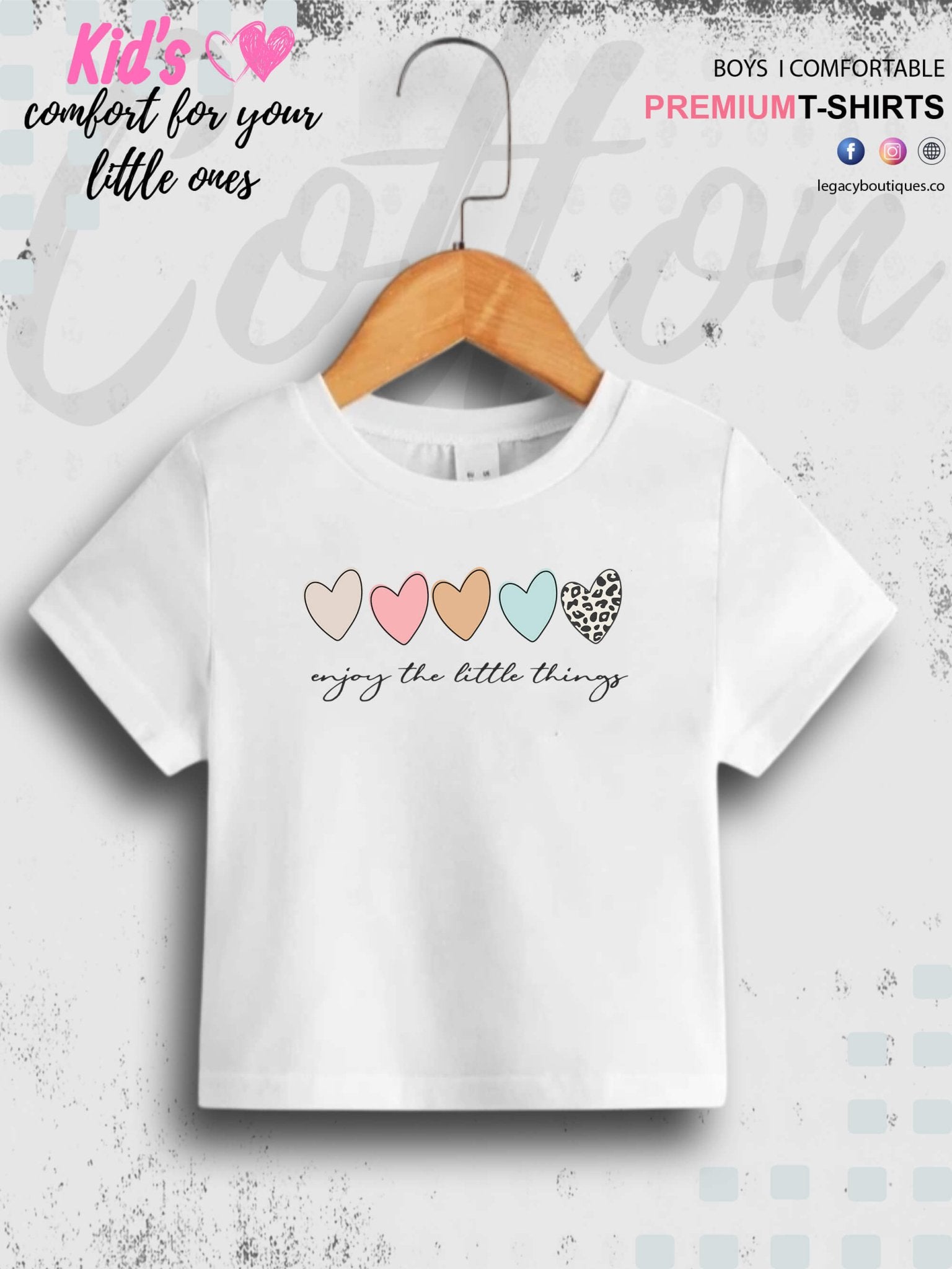 Enjoy The Little Things Kids Girls T-Shirt In Best Price High Quality Only In BD Legacy Boutiques Legacy Boutiques