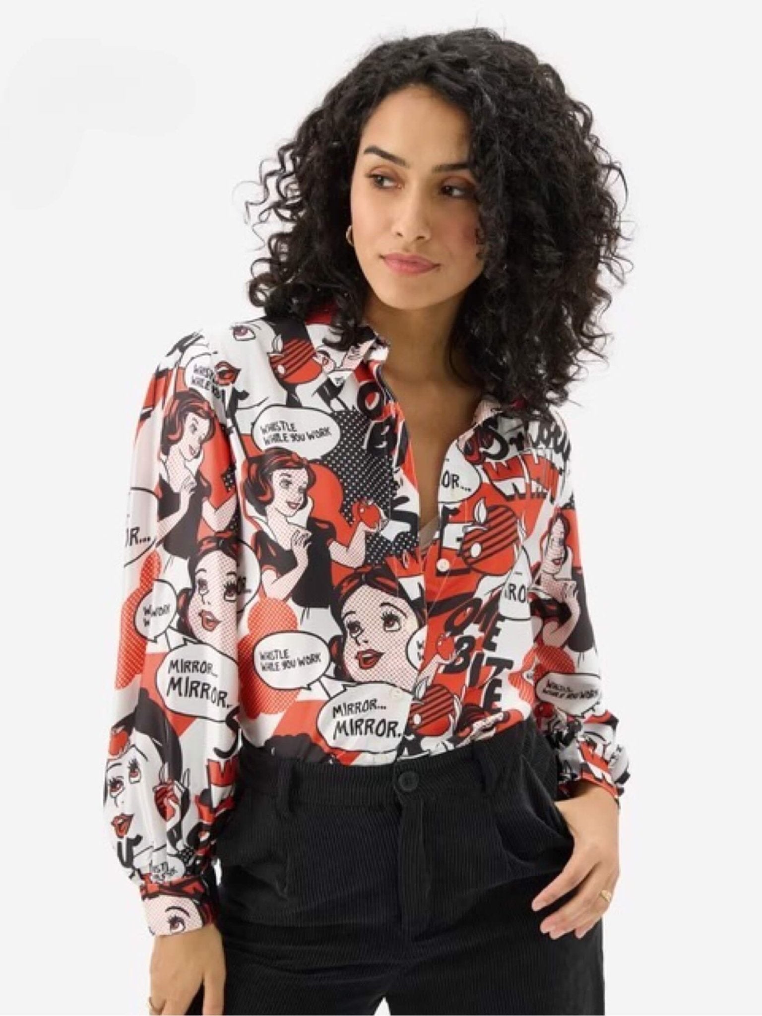 Fairest Pop Art: Snow White Comic Printed Casual Shirt Legacy Boutiques Legacy Boutiques