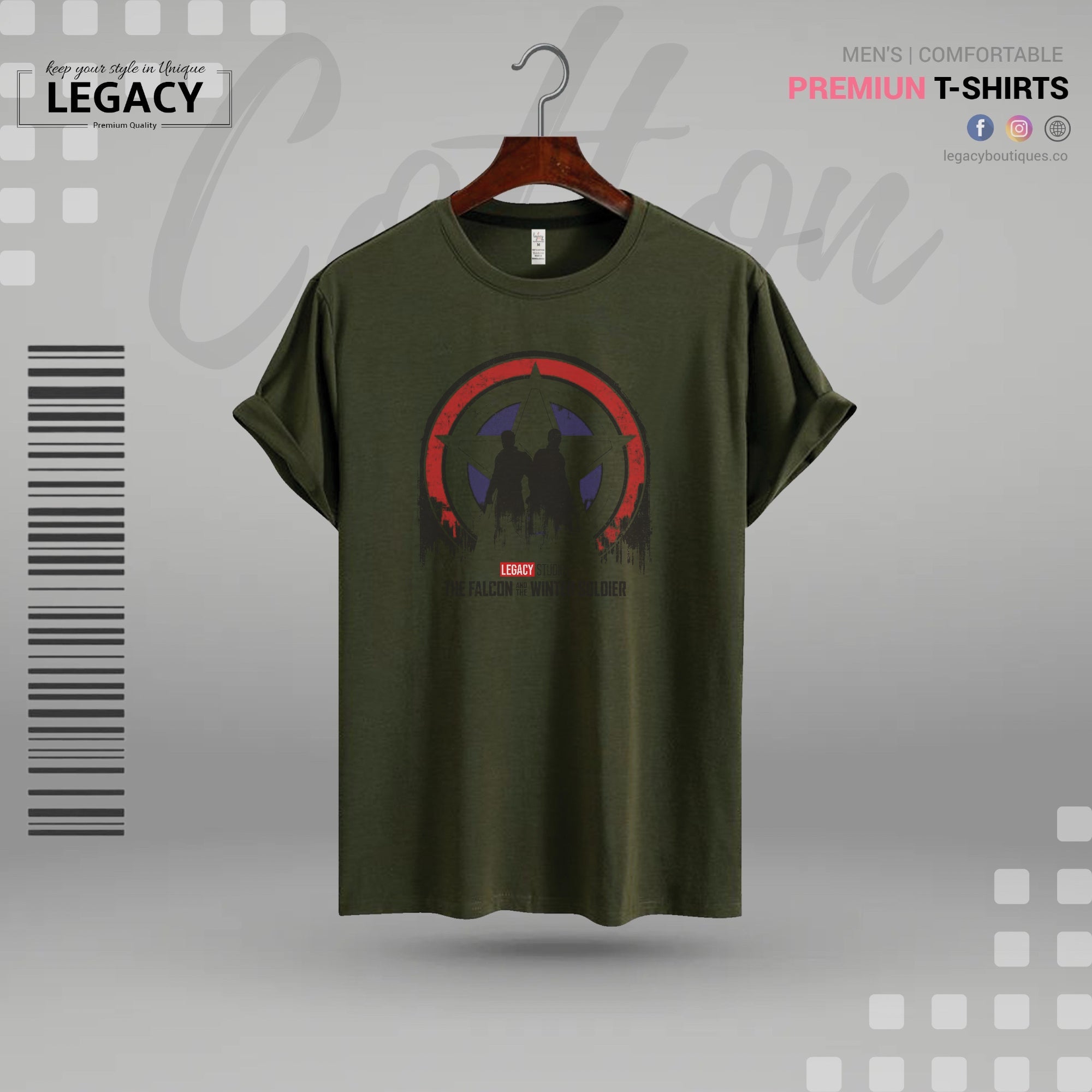 Fashionable Mens Premium Designer Edition T-Shirt Legacy Boutiques Legacy Boutiques