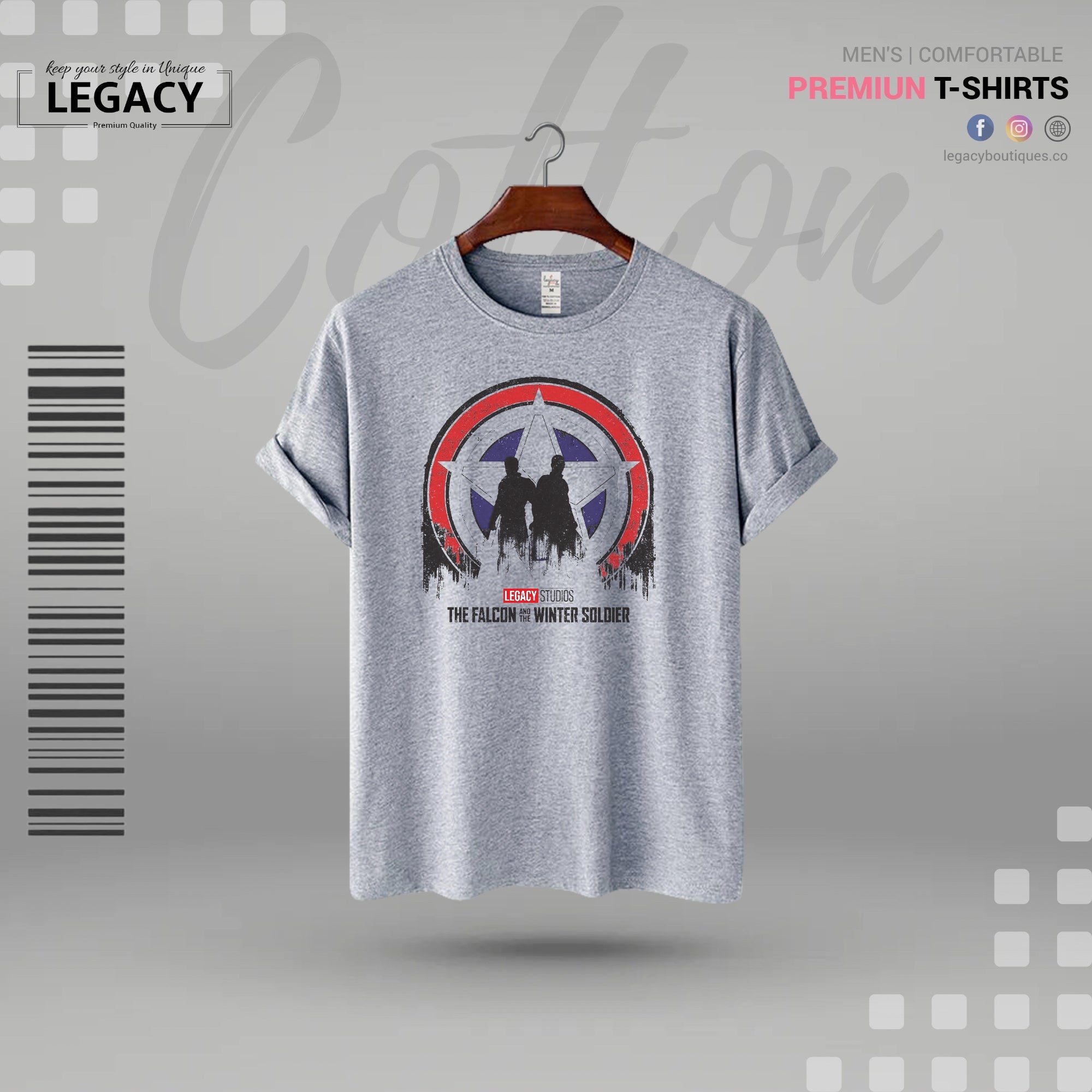 Fashionable Mens Premium Designer Edition T-Shirt Legacy Boutiques Legacy Boutiques