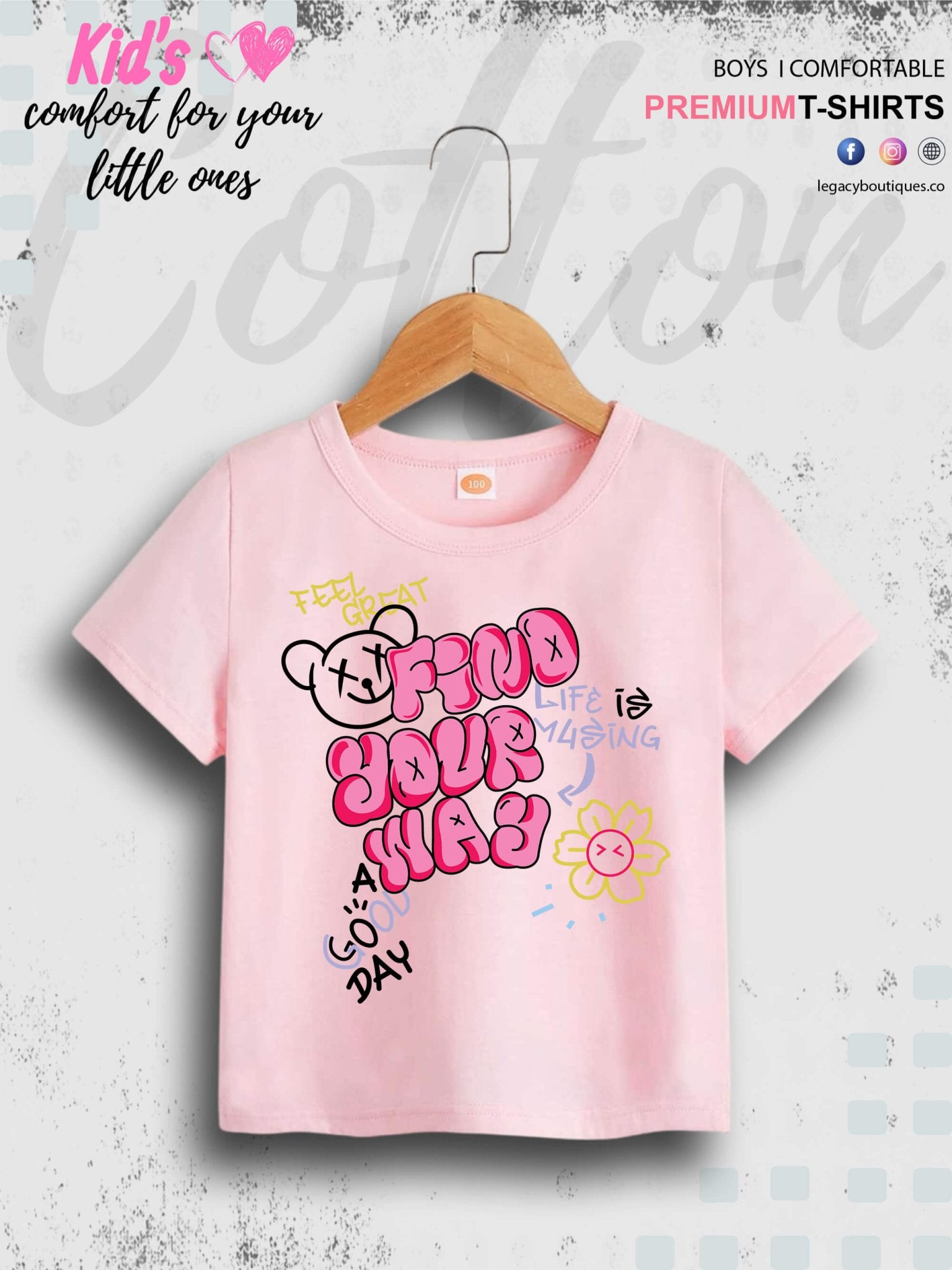 Find Your Way A Good Day Kids Boys T-Shirt In Low Price Only In Chittagong Legacy Boutiques Legacy Boutiques