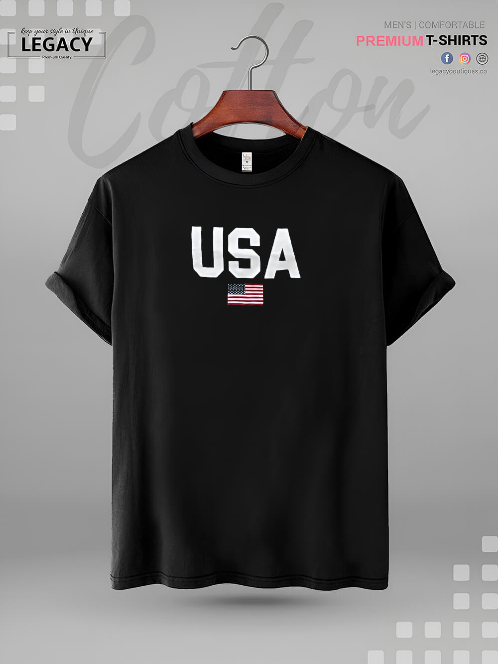 Flag Of USA Print High Quality In Cheapest Price Men&