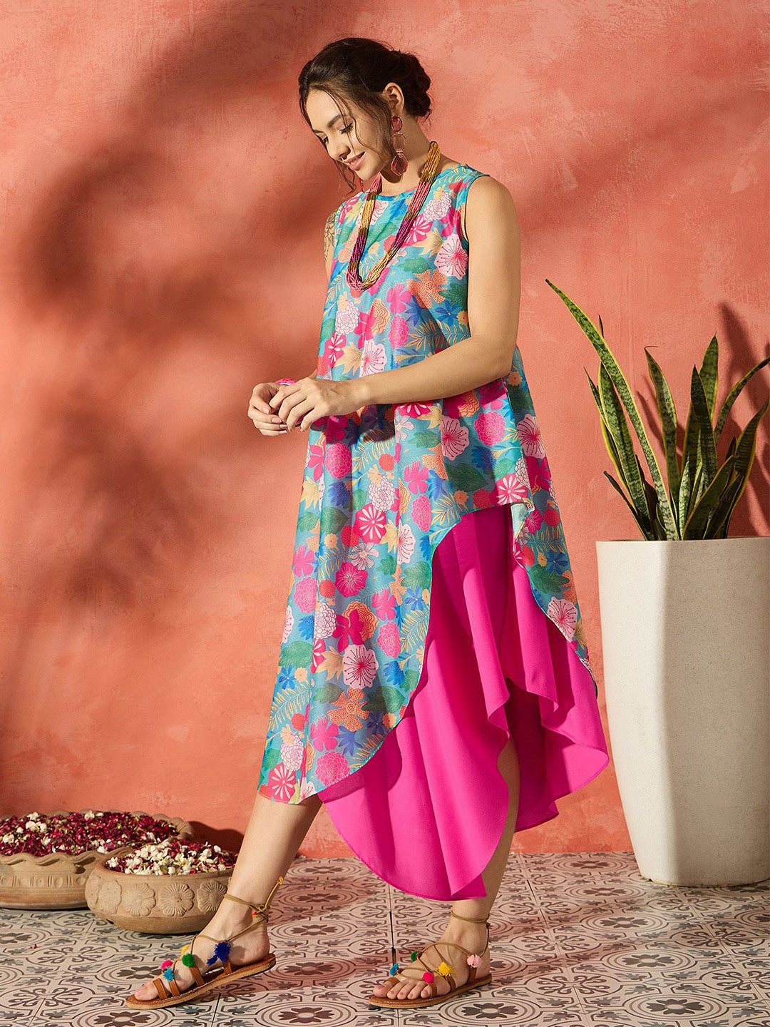 Floral Asymmetric Layered Dress for Women Legacy Boutiques Legacy Boutiques