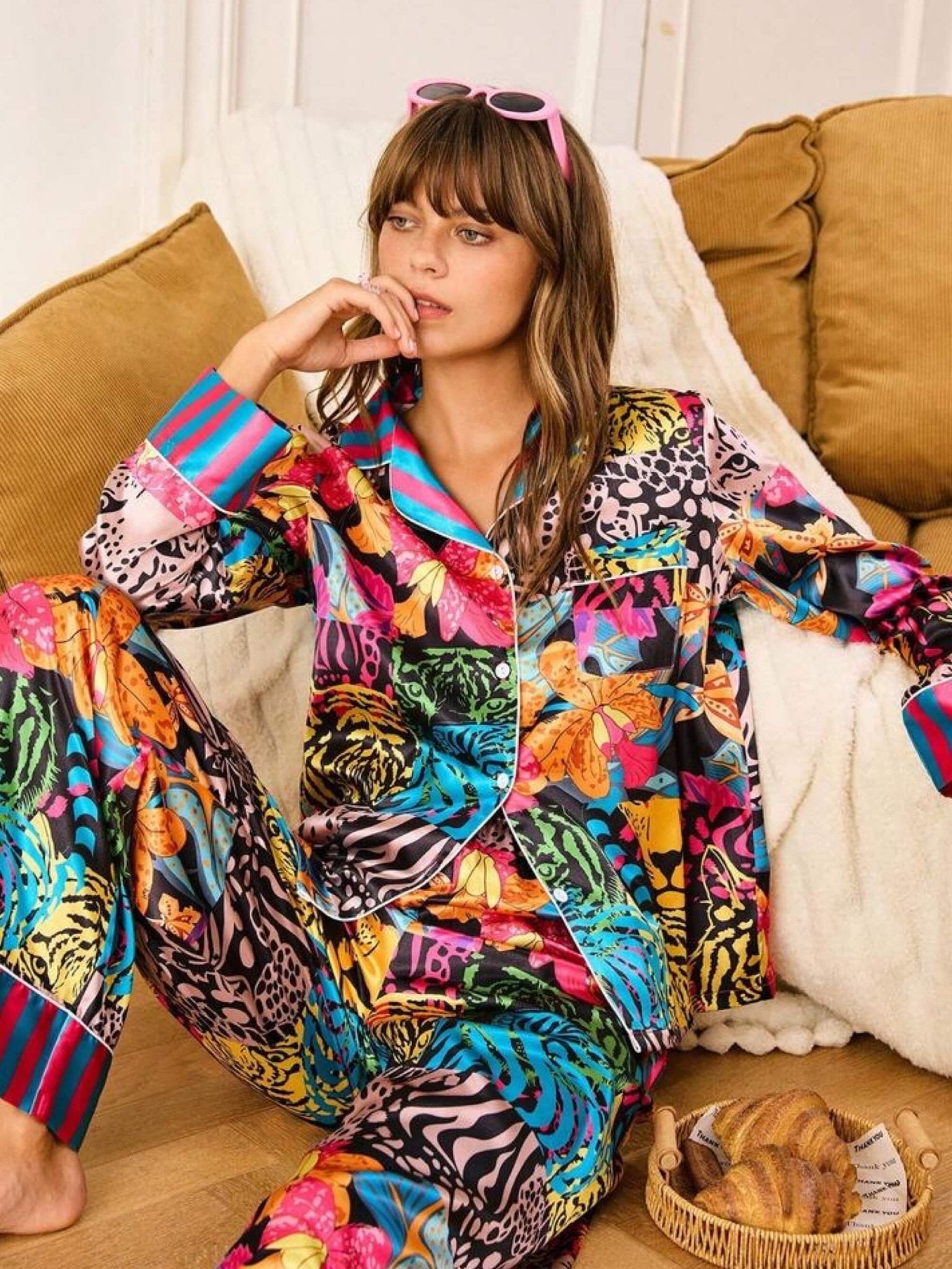 Floral Luxurious Nighty Set Legacy Boutiques Legacy Boutiques