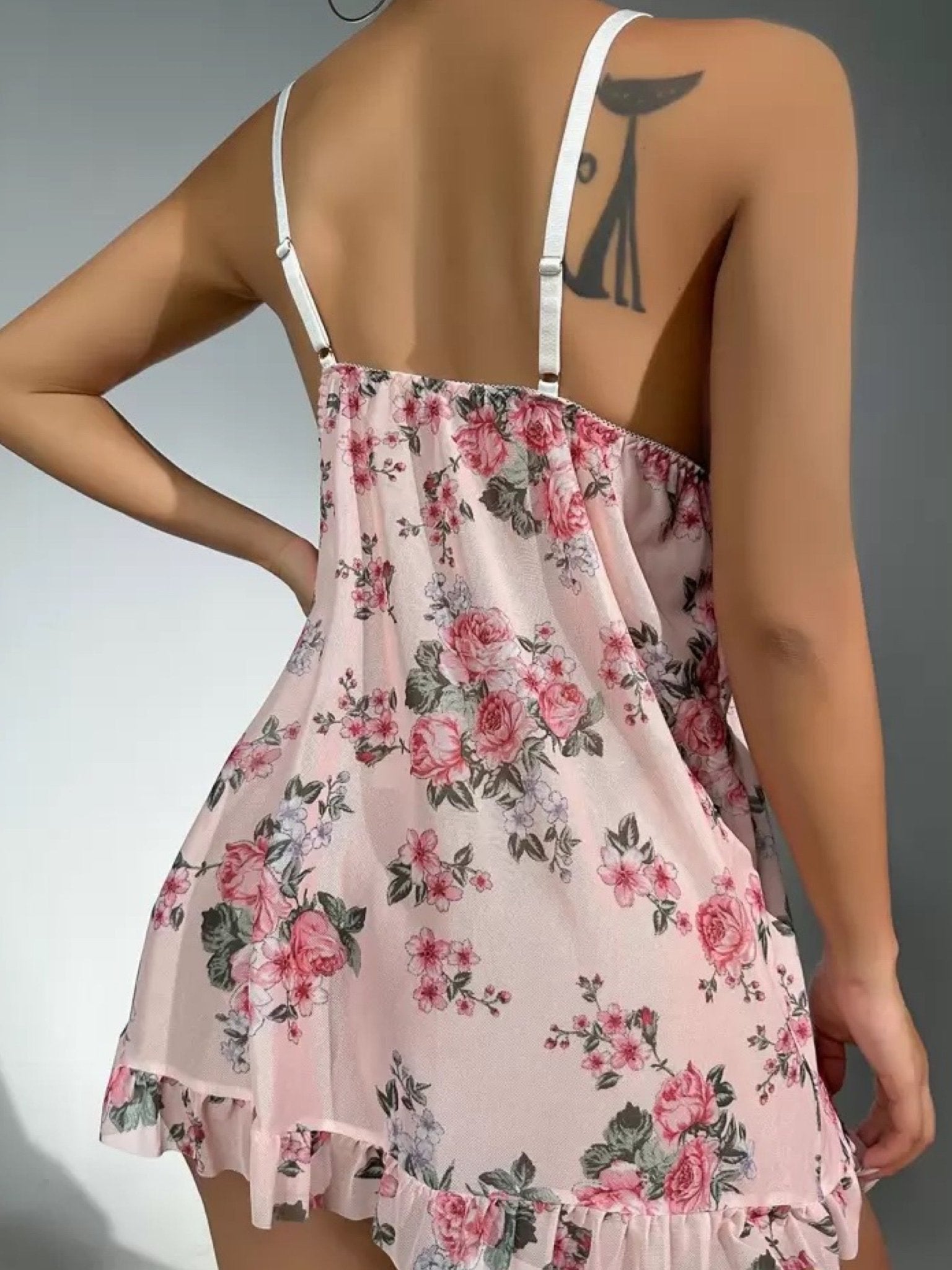 Floral Print Transparent Nighty Legacy Boutiques Legacy Boutiques