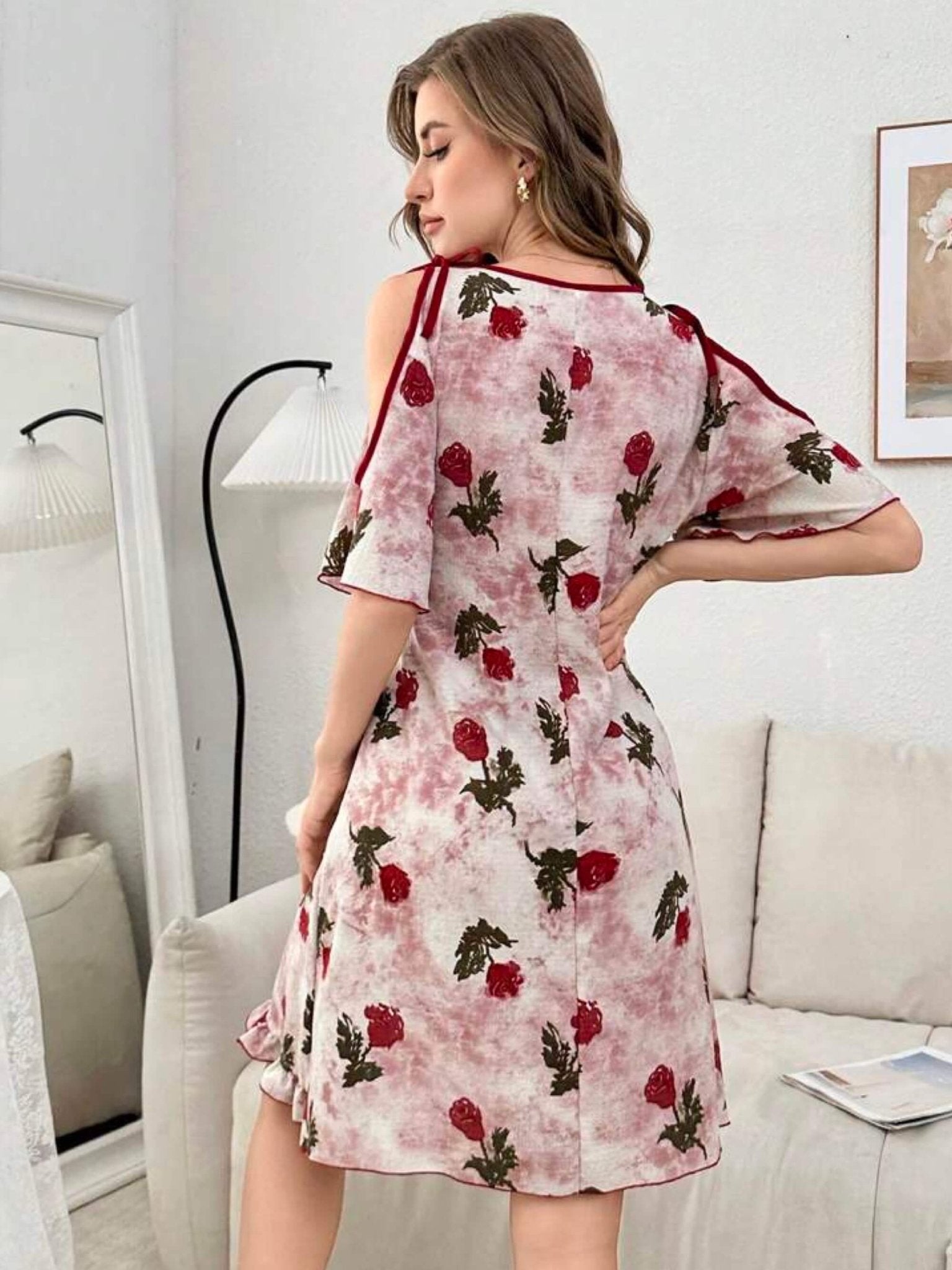 Flounce Sleeve Ruffle Style Dress Legacy Boutiques Legacy Boutiques