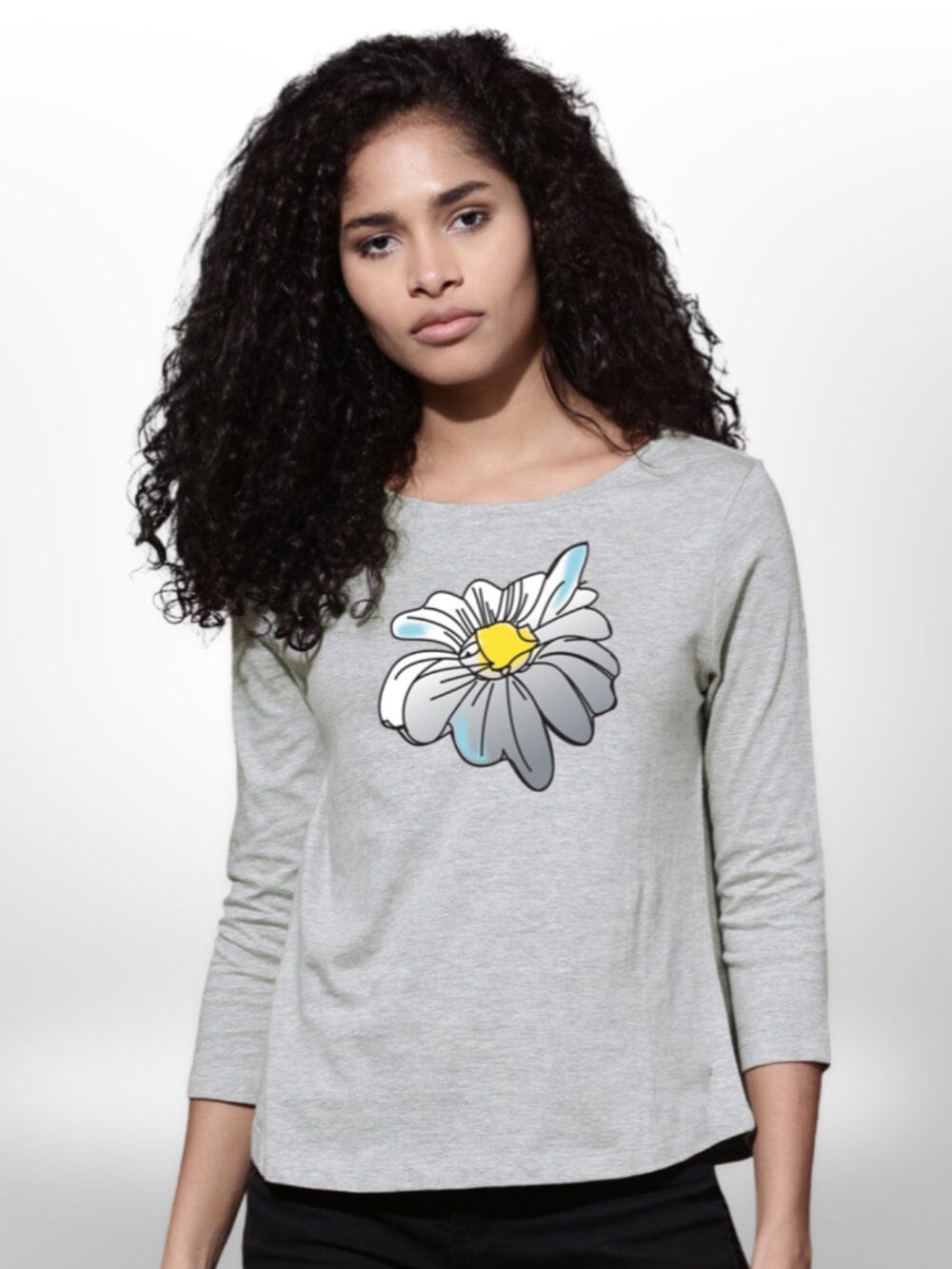 Flower Printed 4 Quarter Sleeve T _Shirt Legacy Boutiques Legacy Boutiques