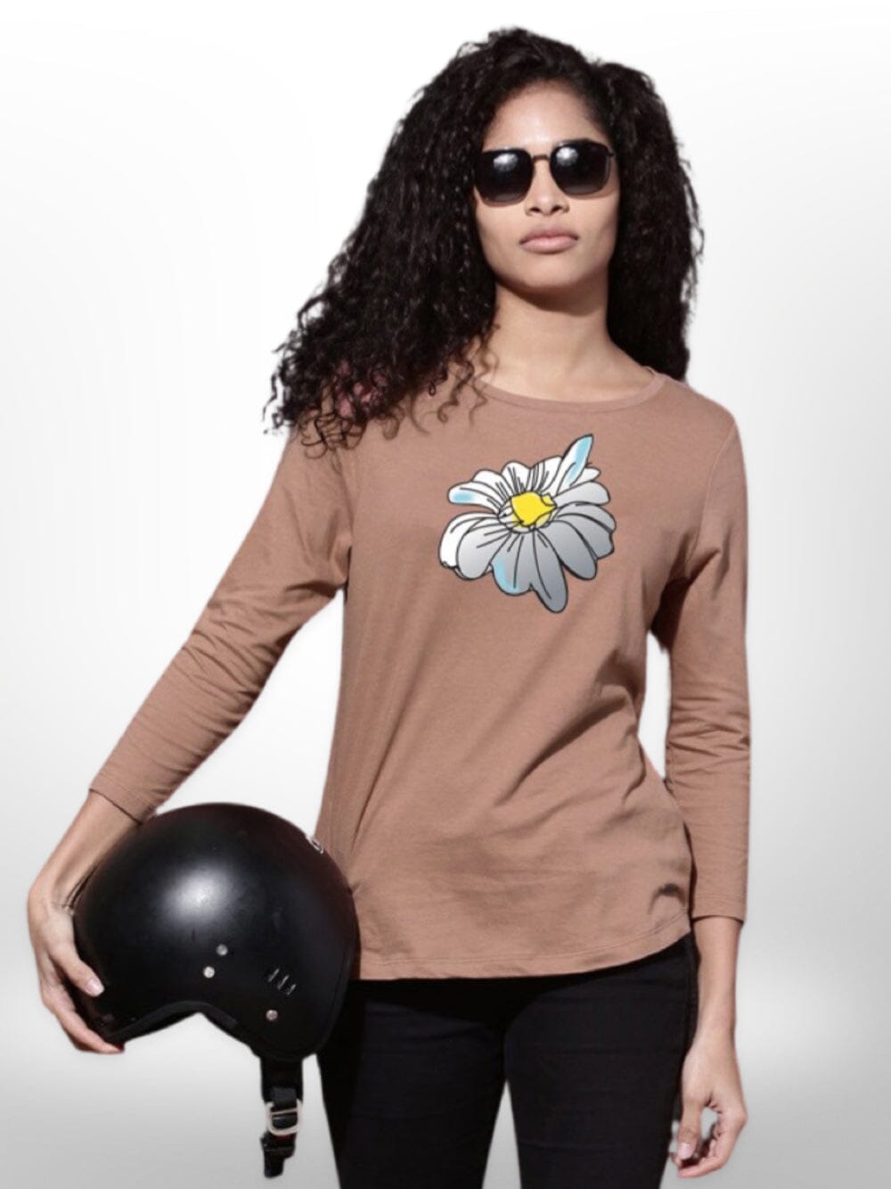 Flower Printed 4 Quarter Sleeve T _Shirt Legacy Boutiques Legacy Boutiques