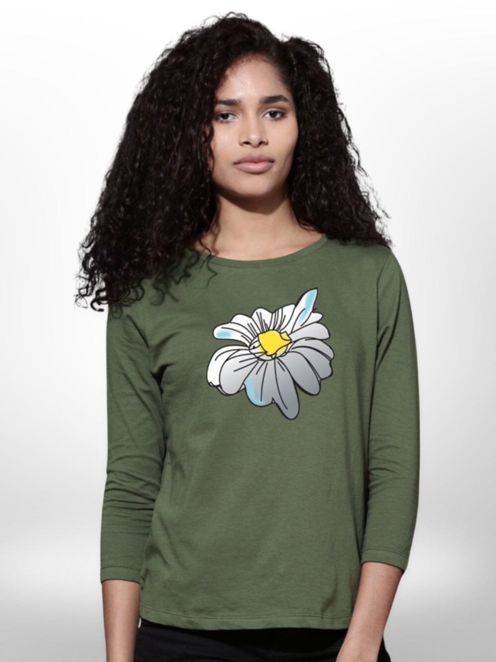 Flower Printed 4 Quarter Sleeve T _Shirt Legacy Boutiques Legacy Boutiques