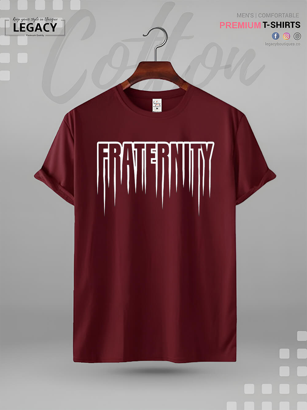 Fraternity Print High Quality Mens T shirt In Lowest Price In BD Legacy Boutiques Legacy Boutiques