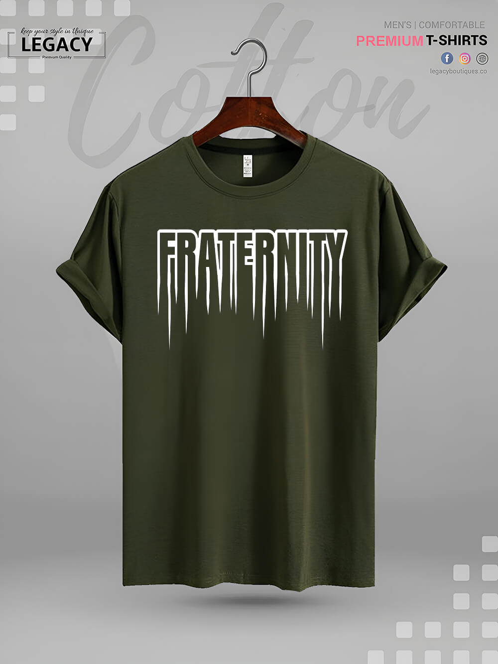 Fraternity Print High Quality Mens T shirt In Lowest Price In BD Legacy Boutiques Legacy Boutiques